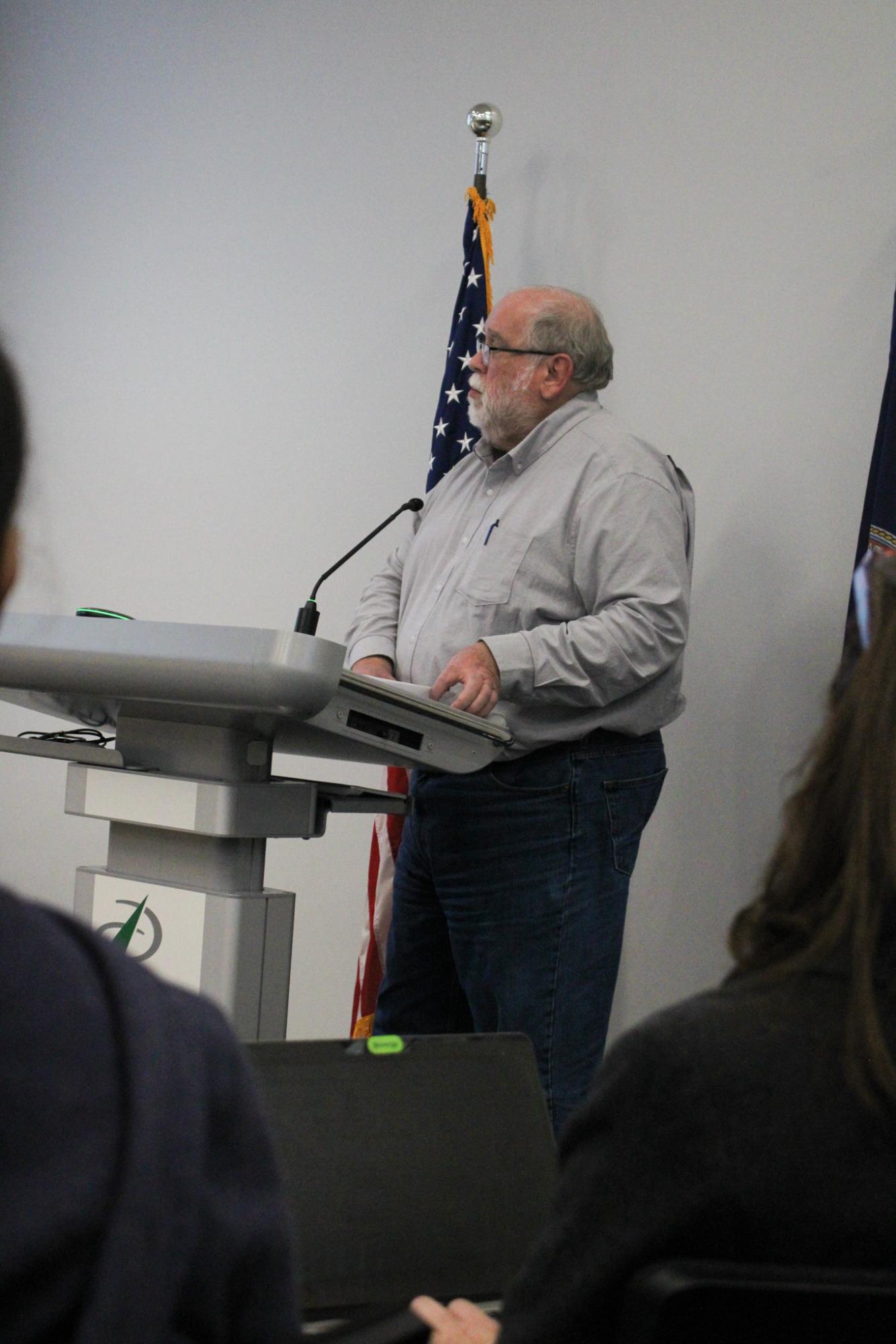 Mr. Warkentine gives a speech about his feelings toward the curriculum.