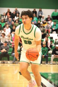 Player on the court with the ball