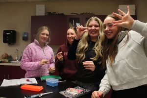 Group enjoying lab. 