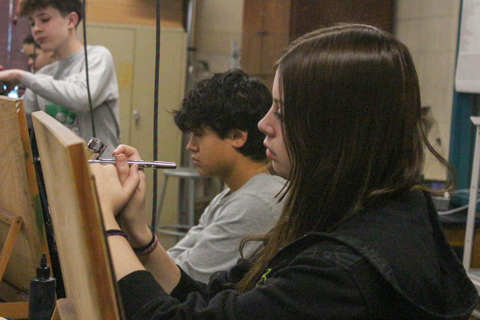 ROTC And Airbrush In Class (Photos by Olivia Grosser)