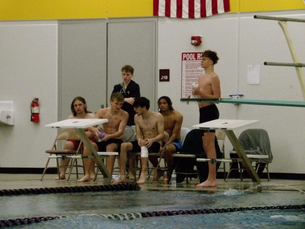 The boys dive team competed at Wichita West High School.