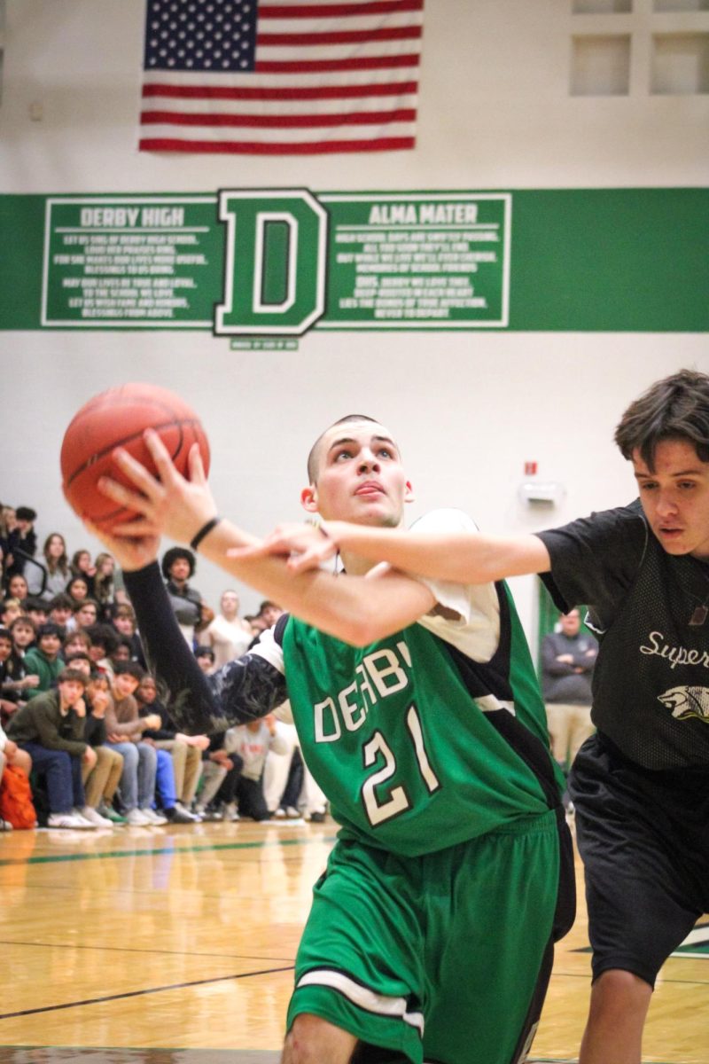 Student readies himself to shoot the ball.