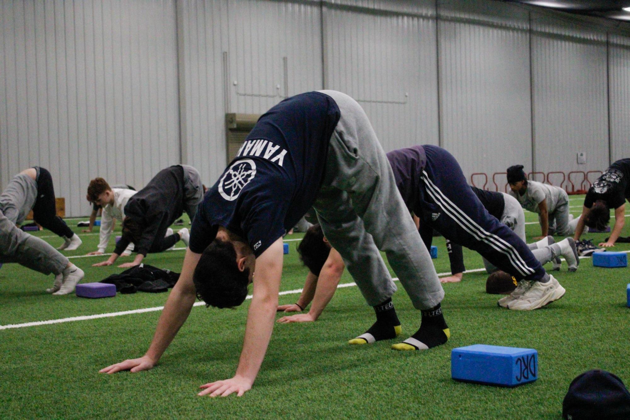 Baseball preseason yoga (Photos by Stevie Hoppock)