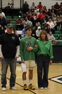 Senior Brayden Smith, commemorated at his Varsity game. 