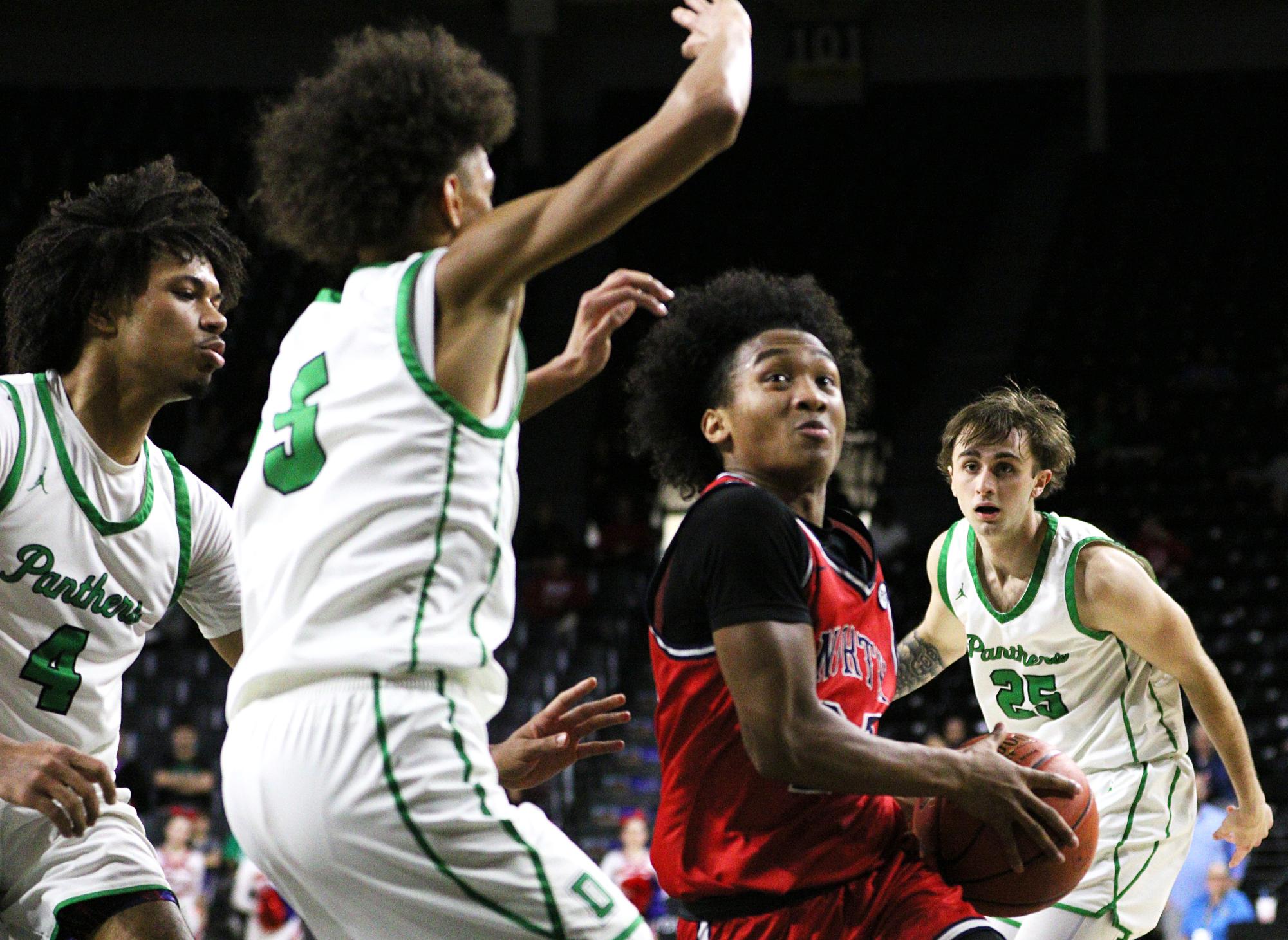 Boys state basketball vs. Olathe North (Photos by Maggie Elliott)