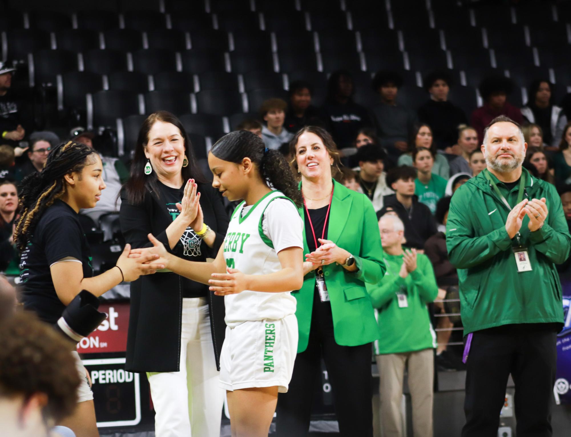 Girls basketball state championship vs. Blue Valley (Photos by Ava Mbawuike)