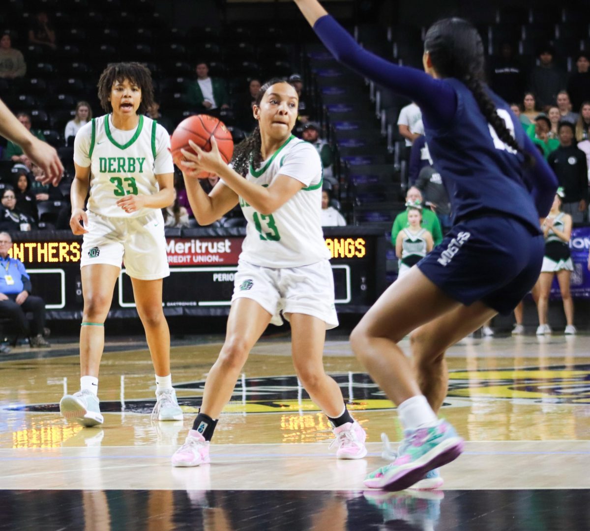 Senior Kallie Rickords gets ready to pass.