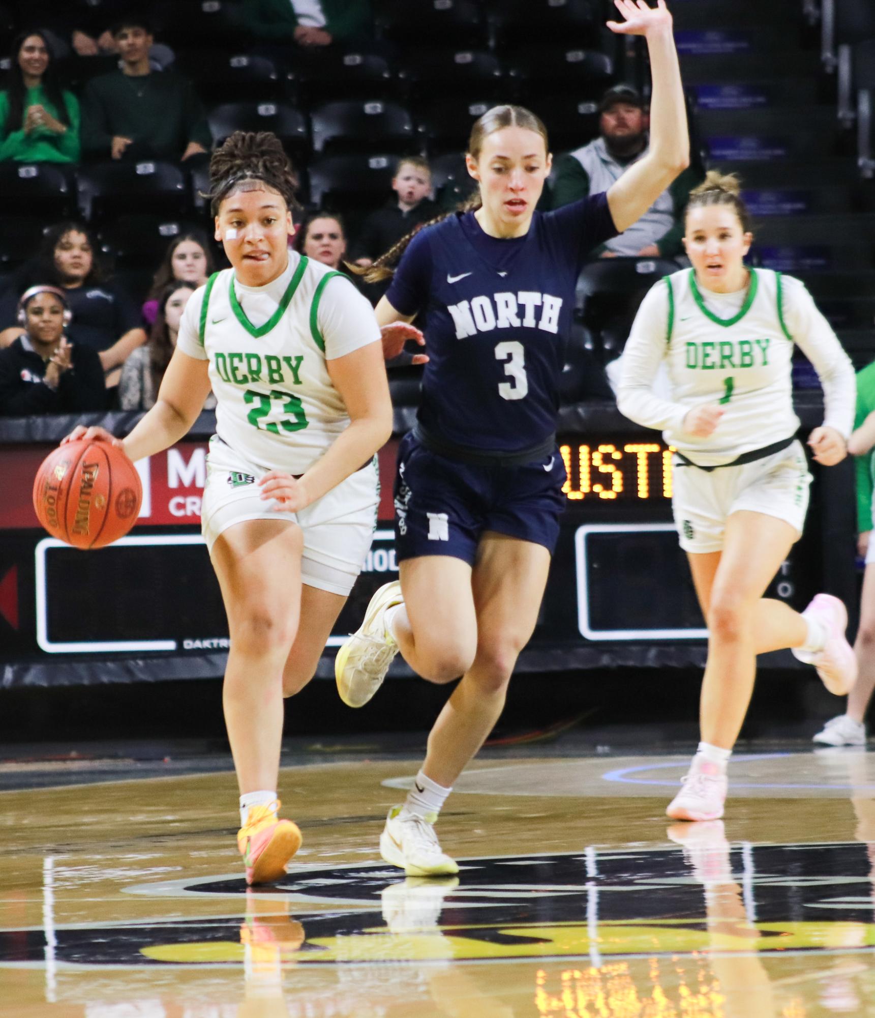 Girls basketball state championship vs. Blue Valley (Photos by Ava Mbawuike)