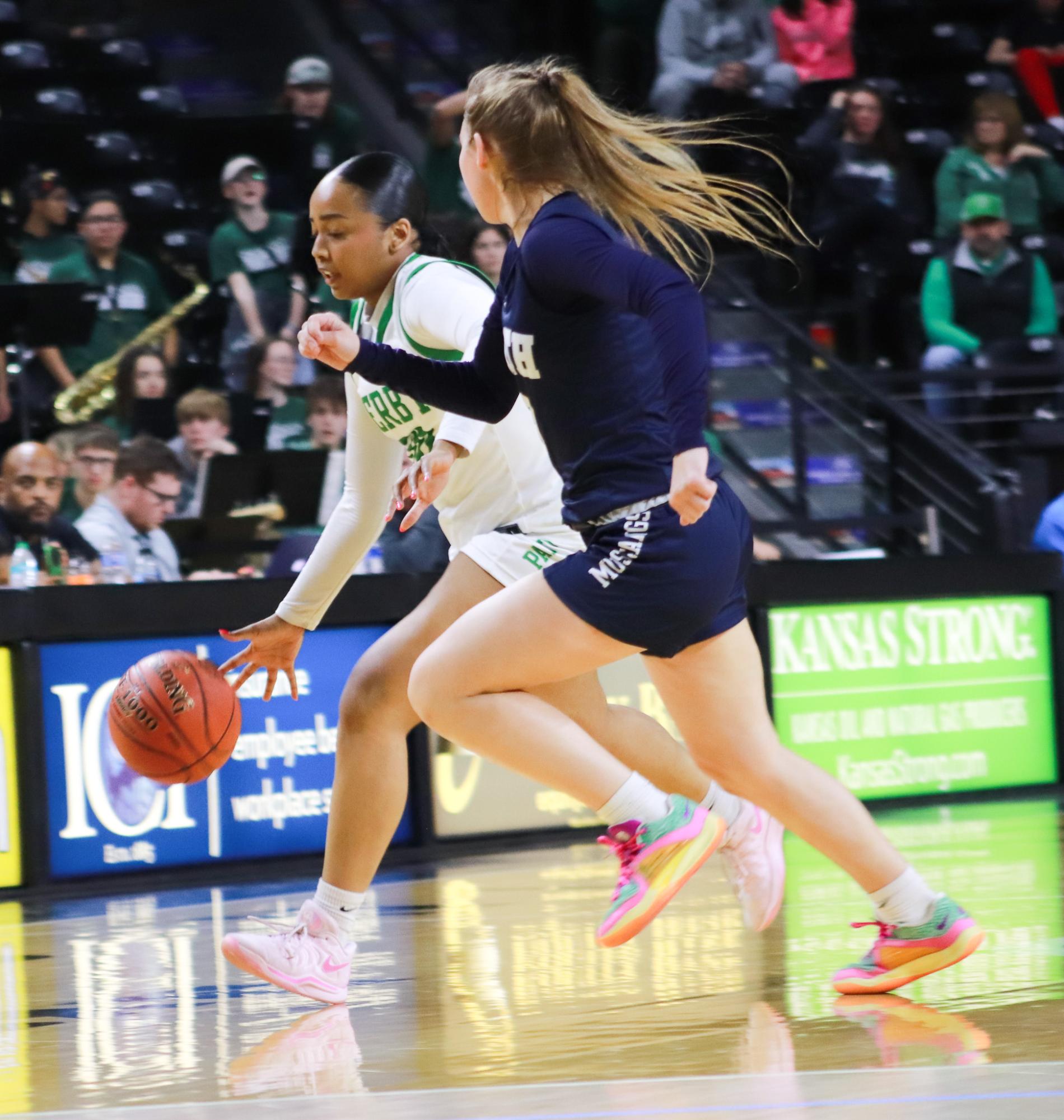 Girls basketball state championship vs. Blue Valley (Photos by Ava Mbawuike)