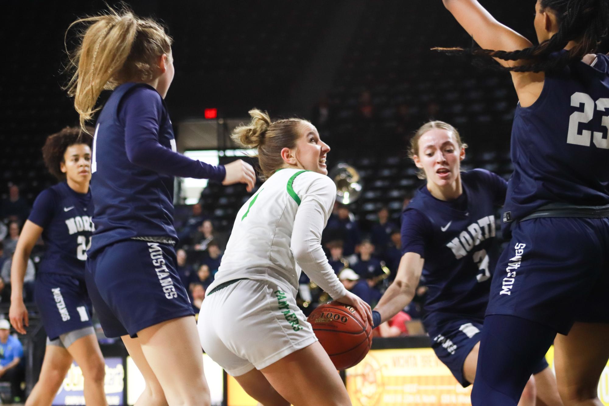 Girls basketball state championship vs. Blue Valley (Photos by Ava Mbawuike)