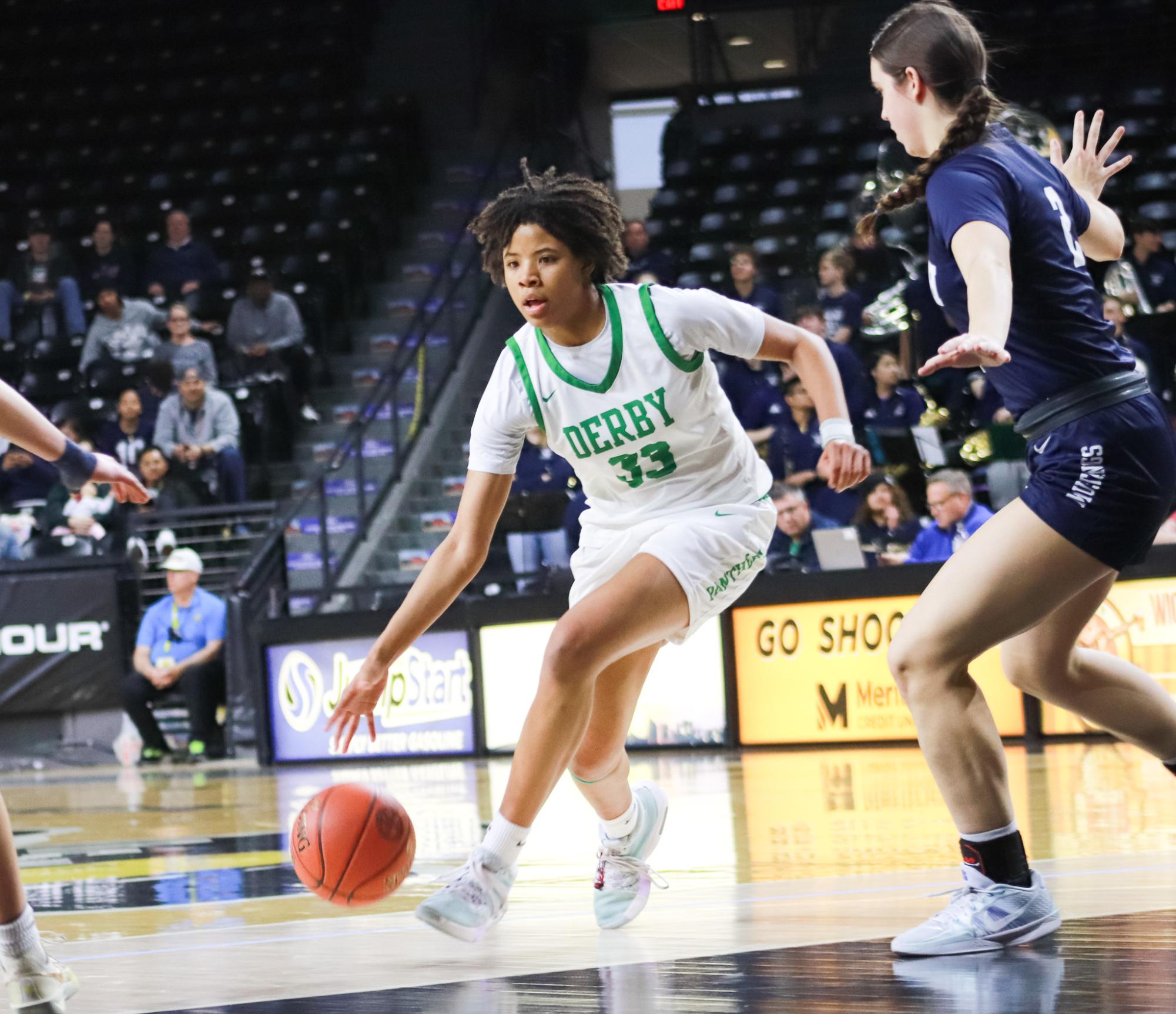 Girls basketball state championship vs. Blue Valley (Photos by Ava Mbawuike)