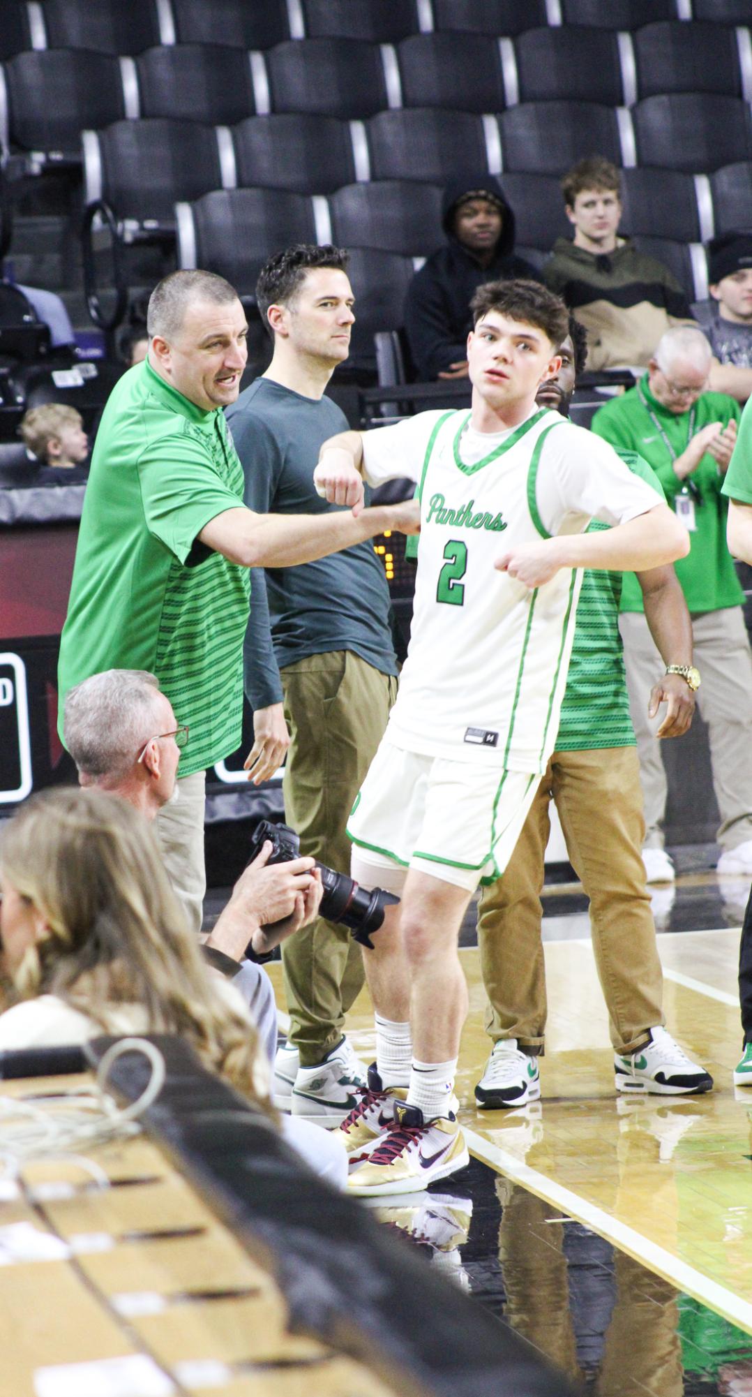 Boys basketball state playoffs vs. Olathe North (Photos by Ava Mbawuike)