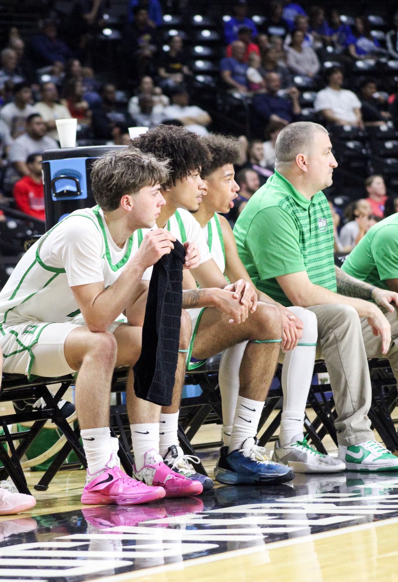 Boys basketball state playoffs vs. Olathe North (Photos by Ava Mbawuike)