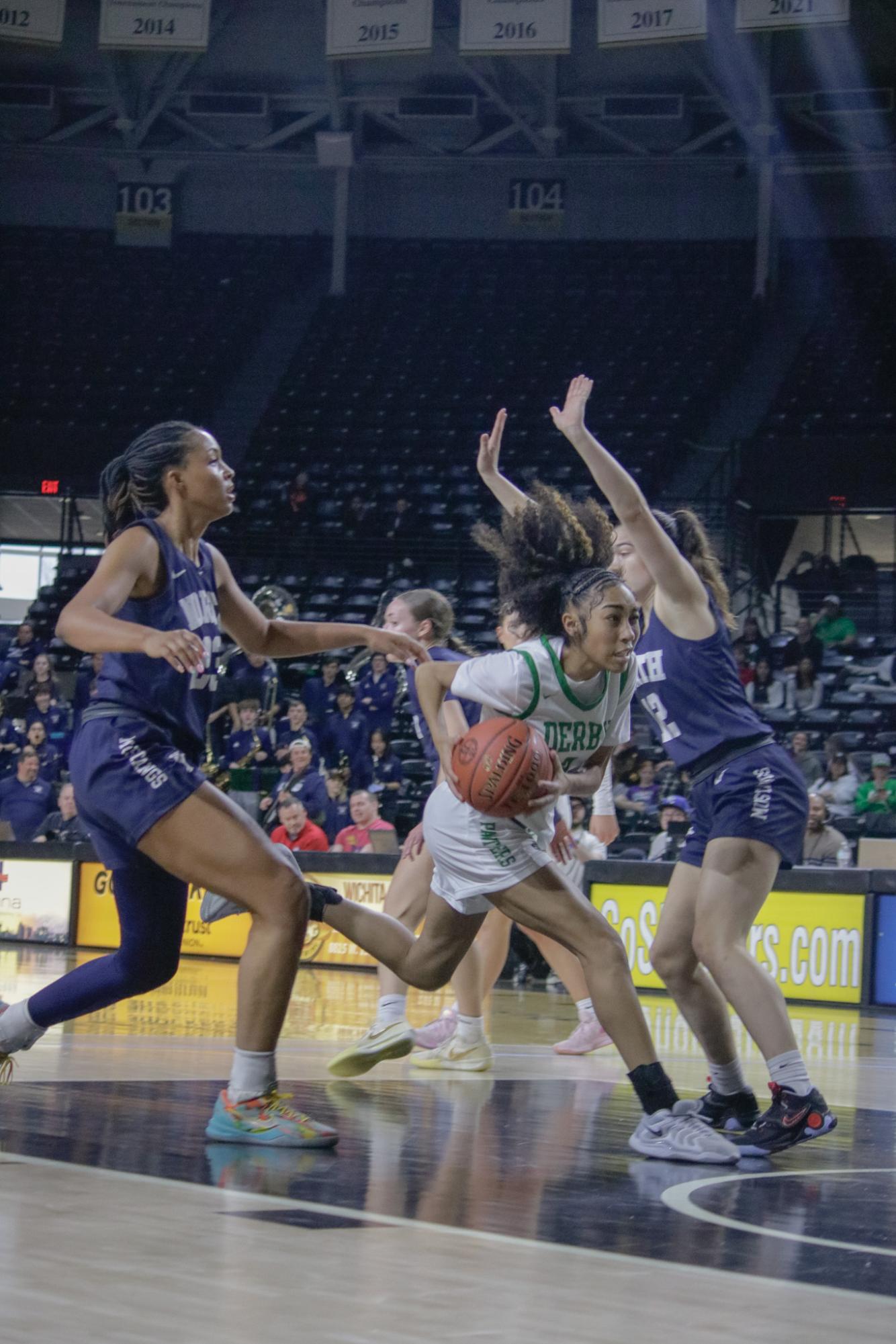 Girls state basketball vs. Blue Valley North (Photos by Persephone Ivy)