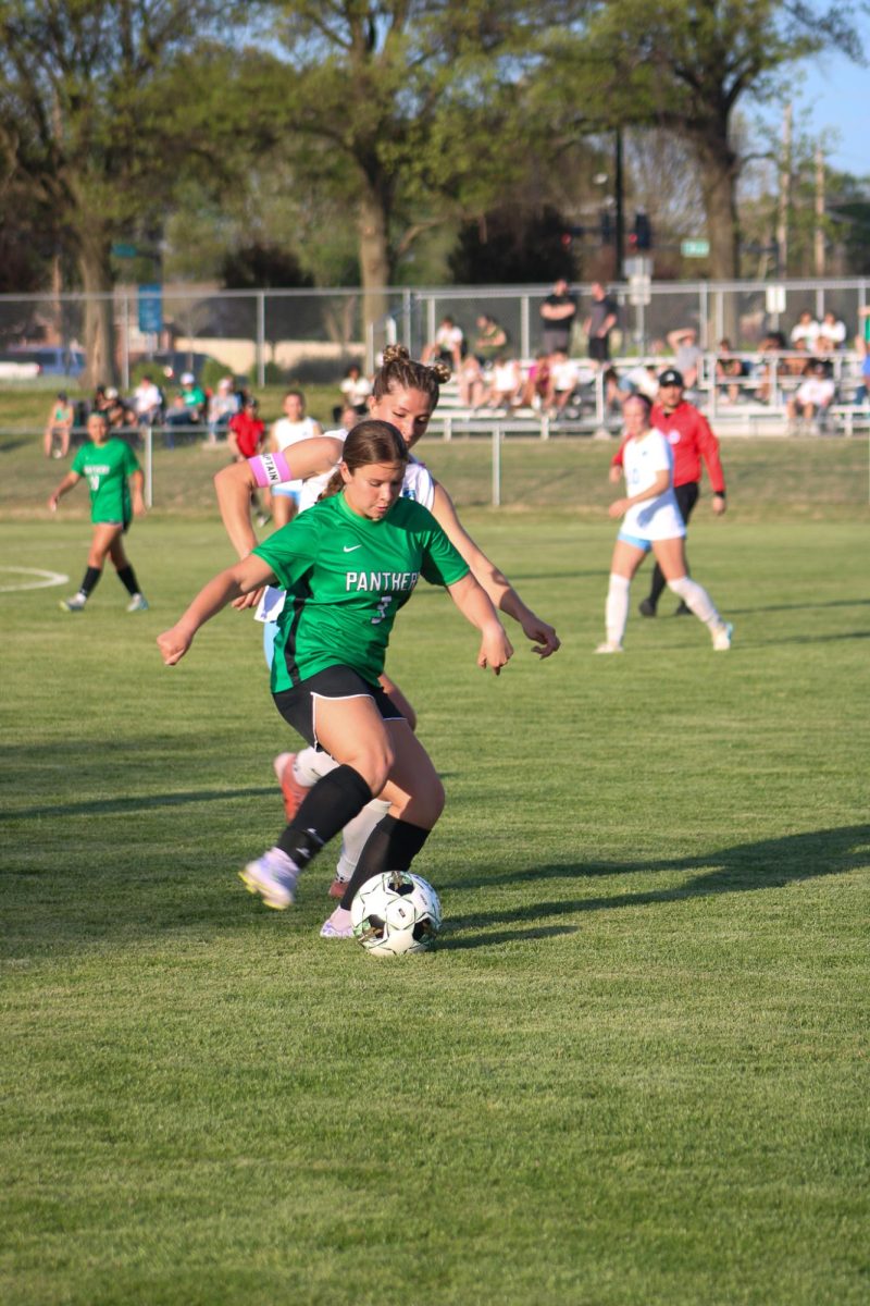 Derby varsity girls soccer goes against Eisenhower tied 1-1 going into overtime with Eisenhower winning 2-1 