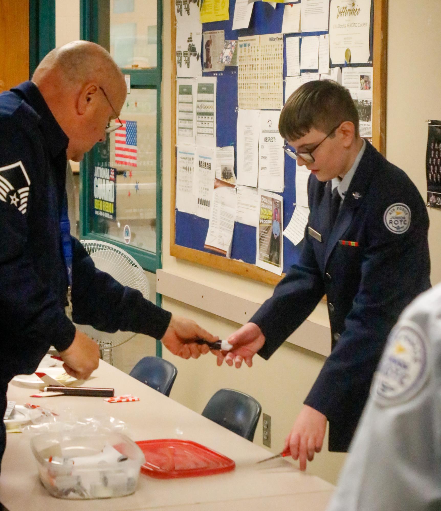 AFJROTC rocket building (Photos by Sophie Segelke)
