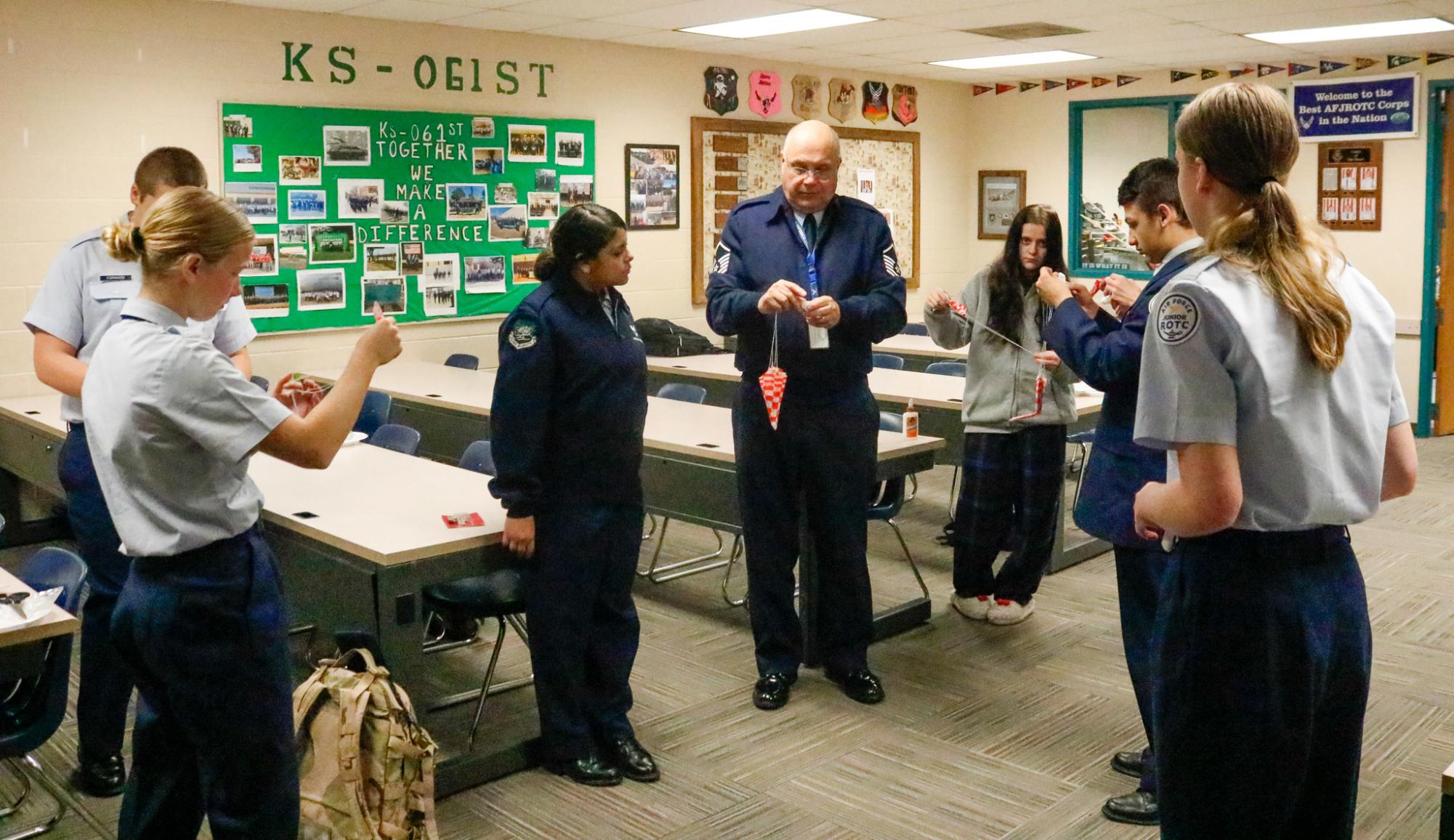 AFJROTC rocket building (Photos by Sophie Segelke)