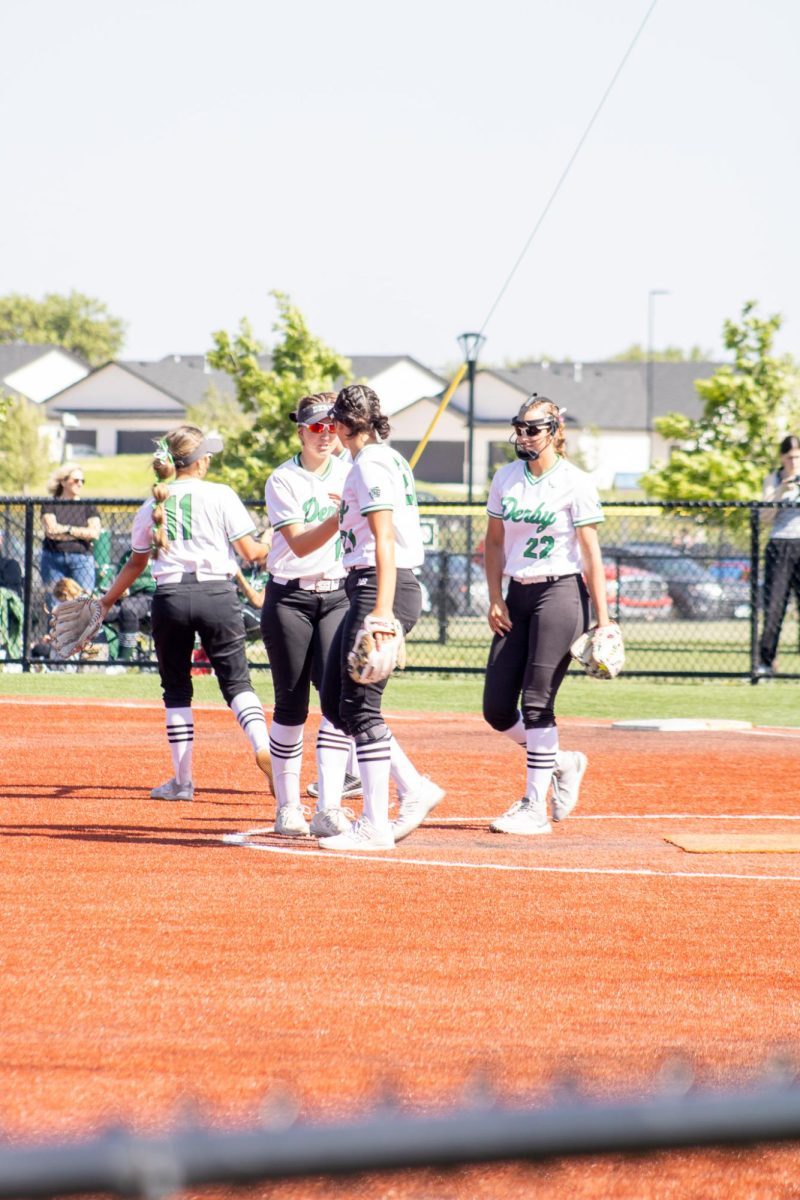Players hyping each other up before the first inning