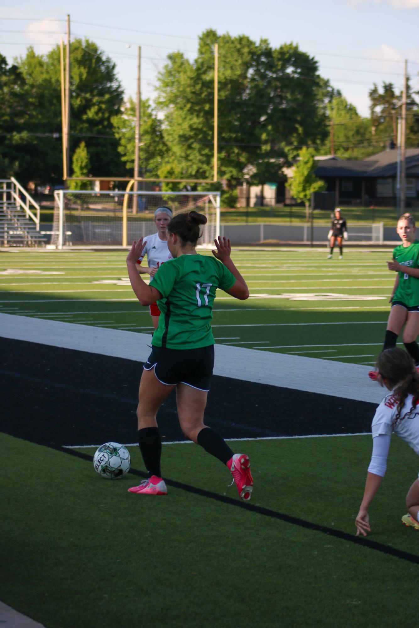 Girls varsity soccer vs. Wichita North (Photo by Delainey Stephenson)