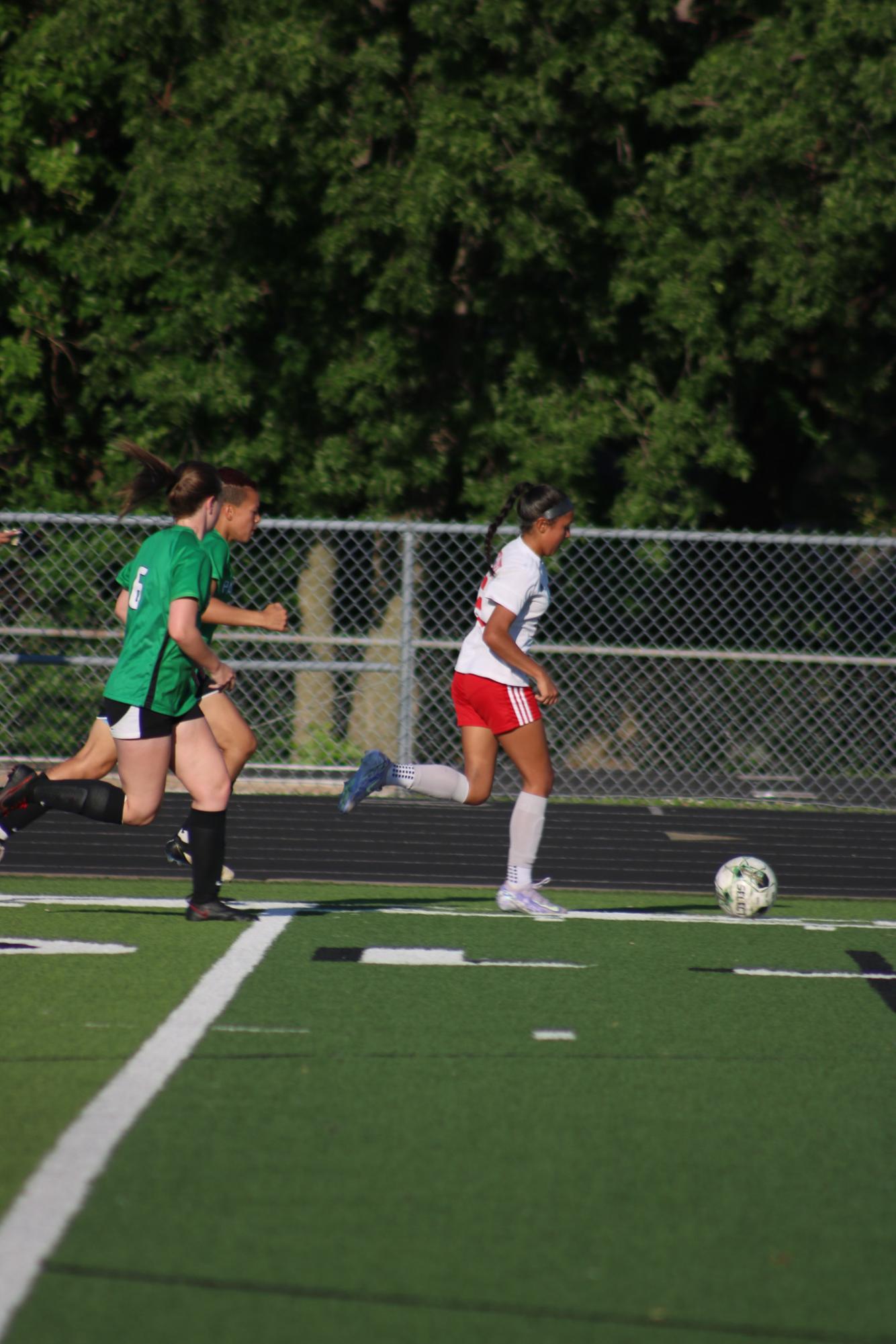 Girls varsity soccer vs. Wichita North (Photo by Delainey Stephenson)