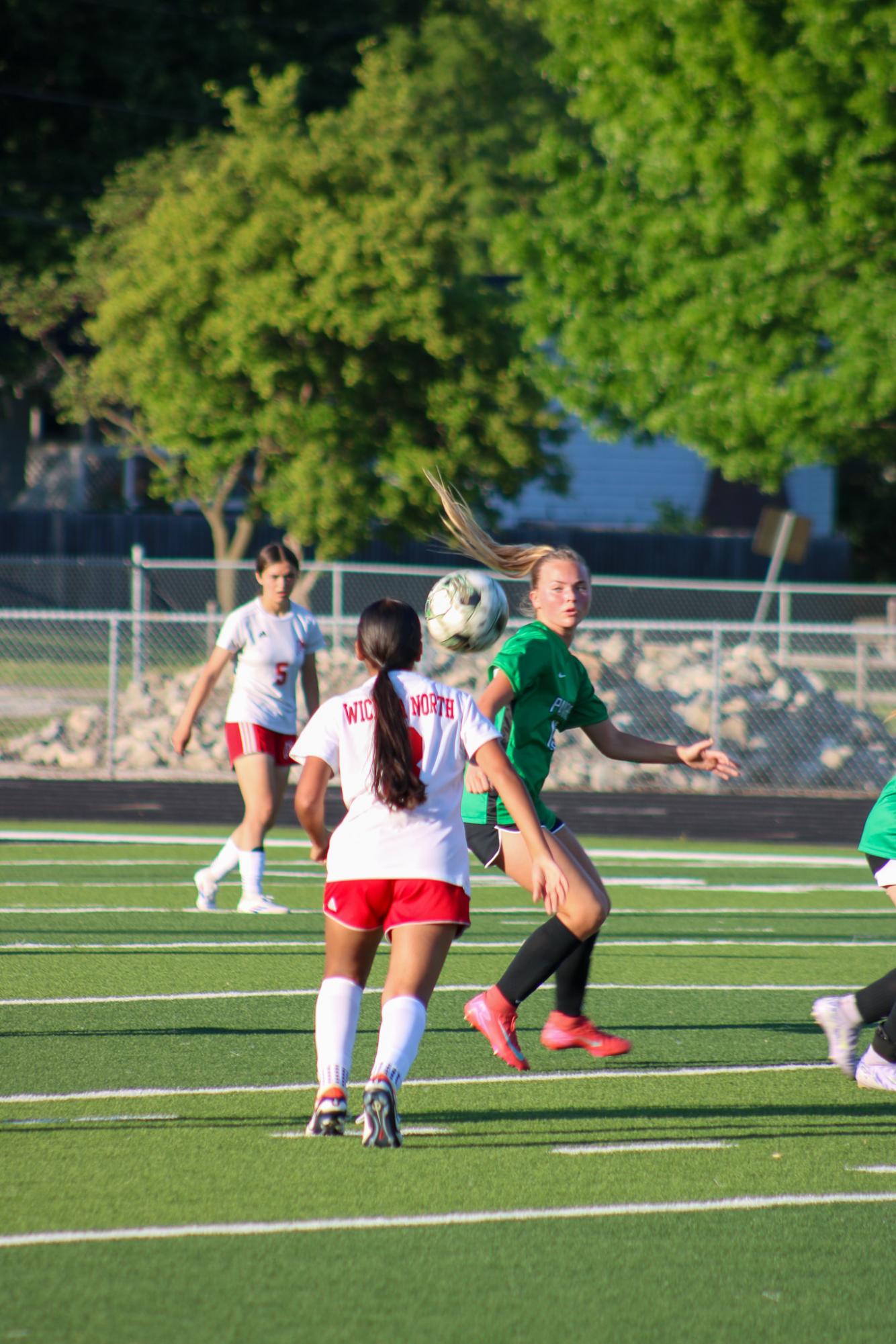 Girls varsity soccer vs. Wichita North (Photo by Delainey Stephenson)