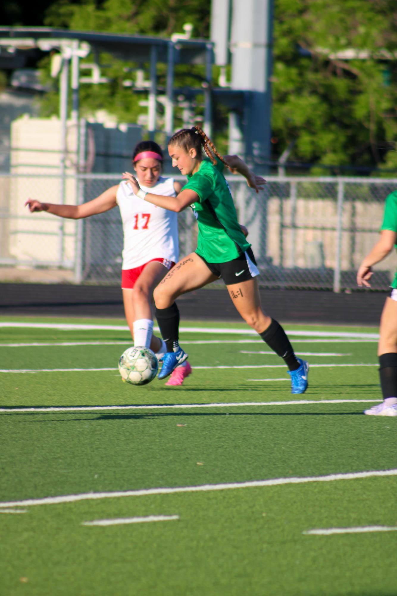 Girls varsity soccer vs. Wichita North (Photo by Delainey Stephenson)