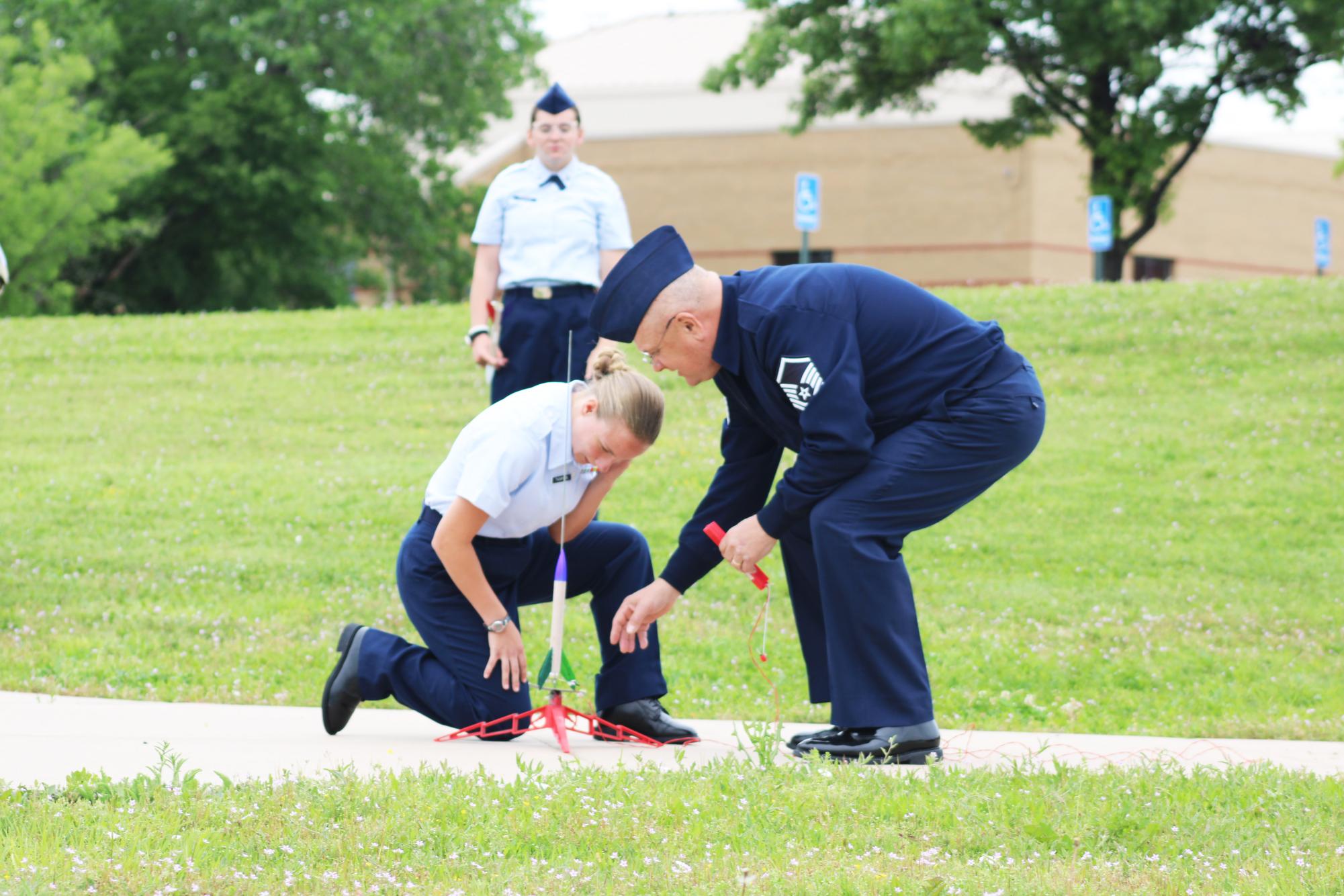 AFJROTC shooting rockets (photos by Emma Searle)