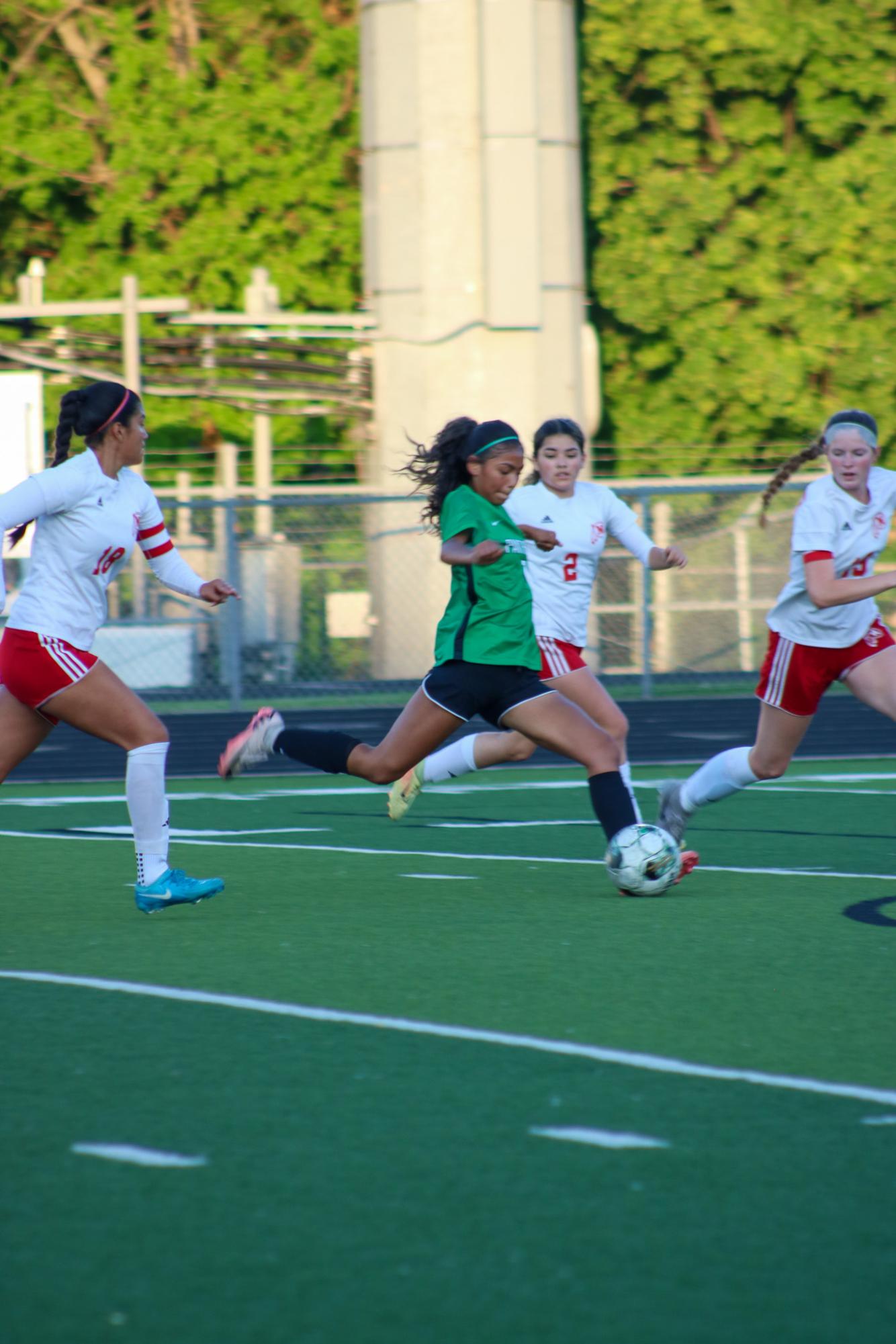 Girls varsity soccer vs. Wichita North (Photo by Delainey Stephenson)