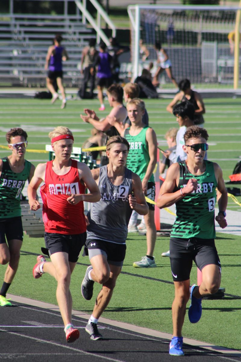 Students running their races.