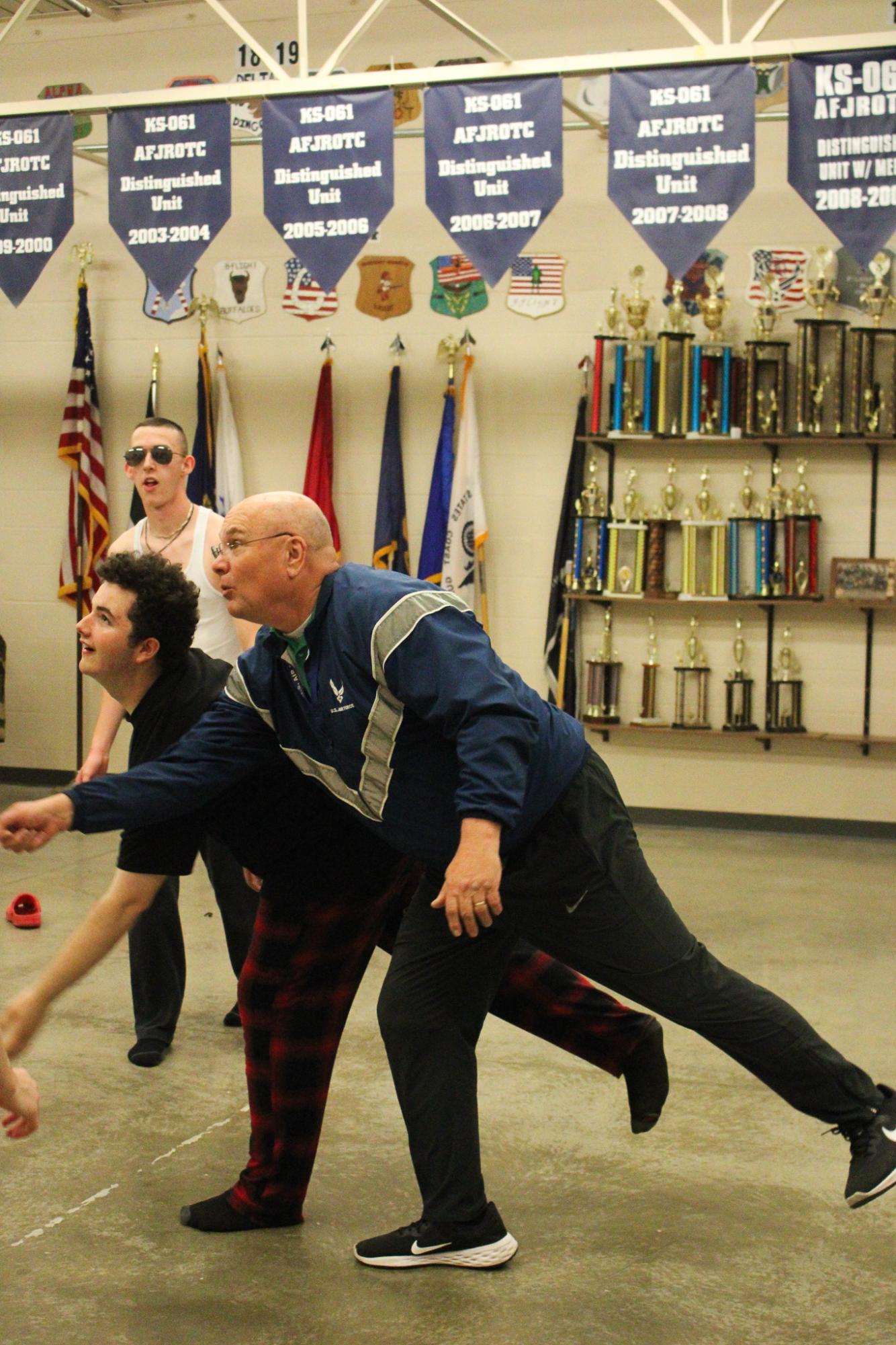 AFJROTC Playing with a Volleyball (Photos by Abbie Villarreal)