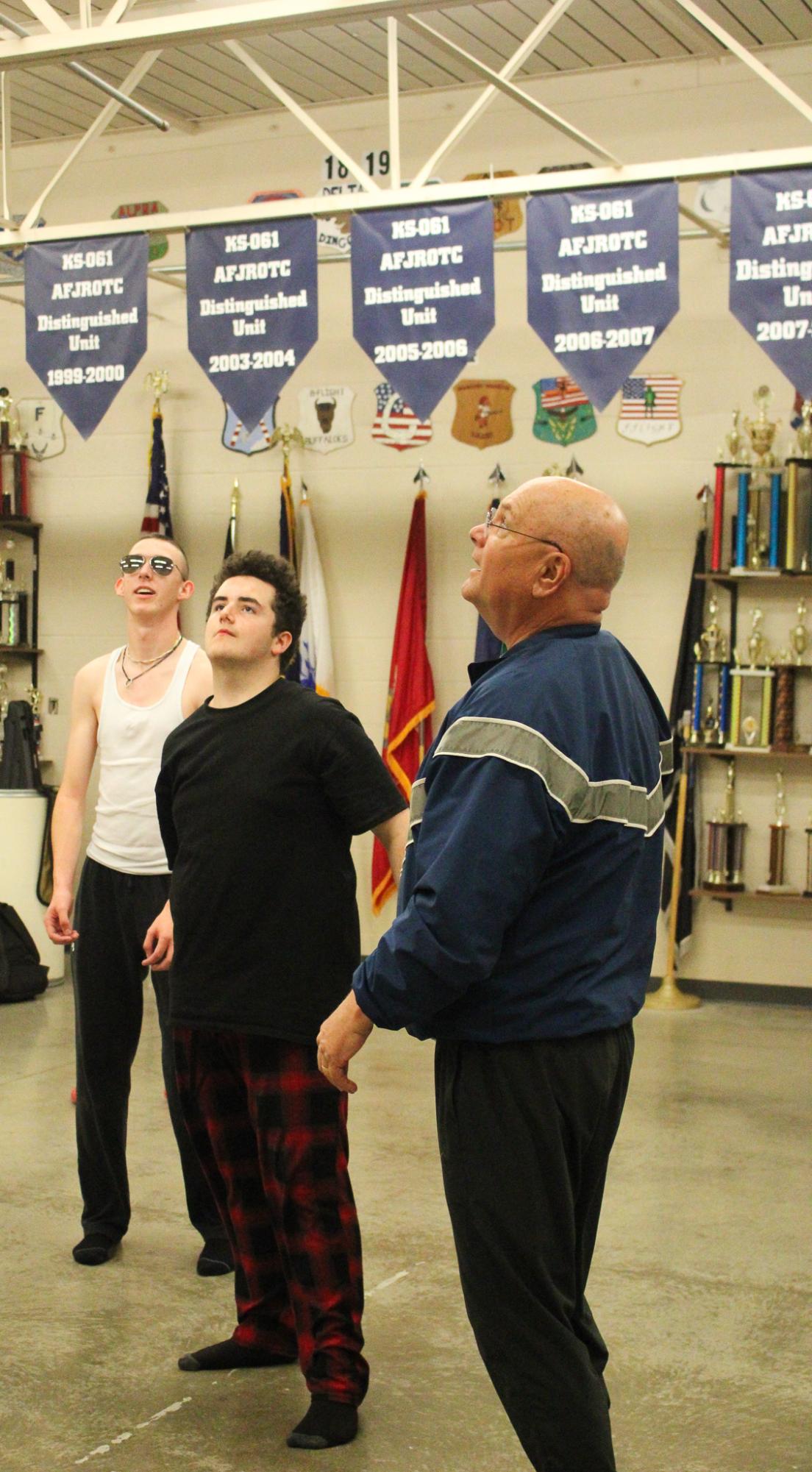 AFJROTC Playing with a Volleyball (Photos by Abbie Villarreal)