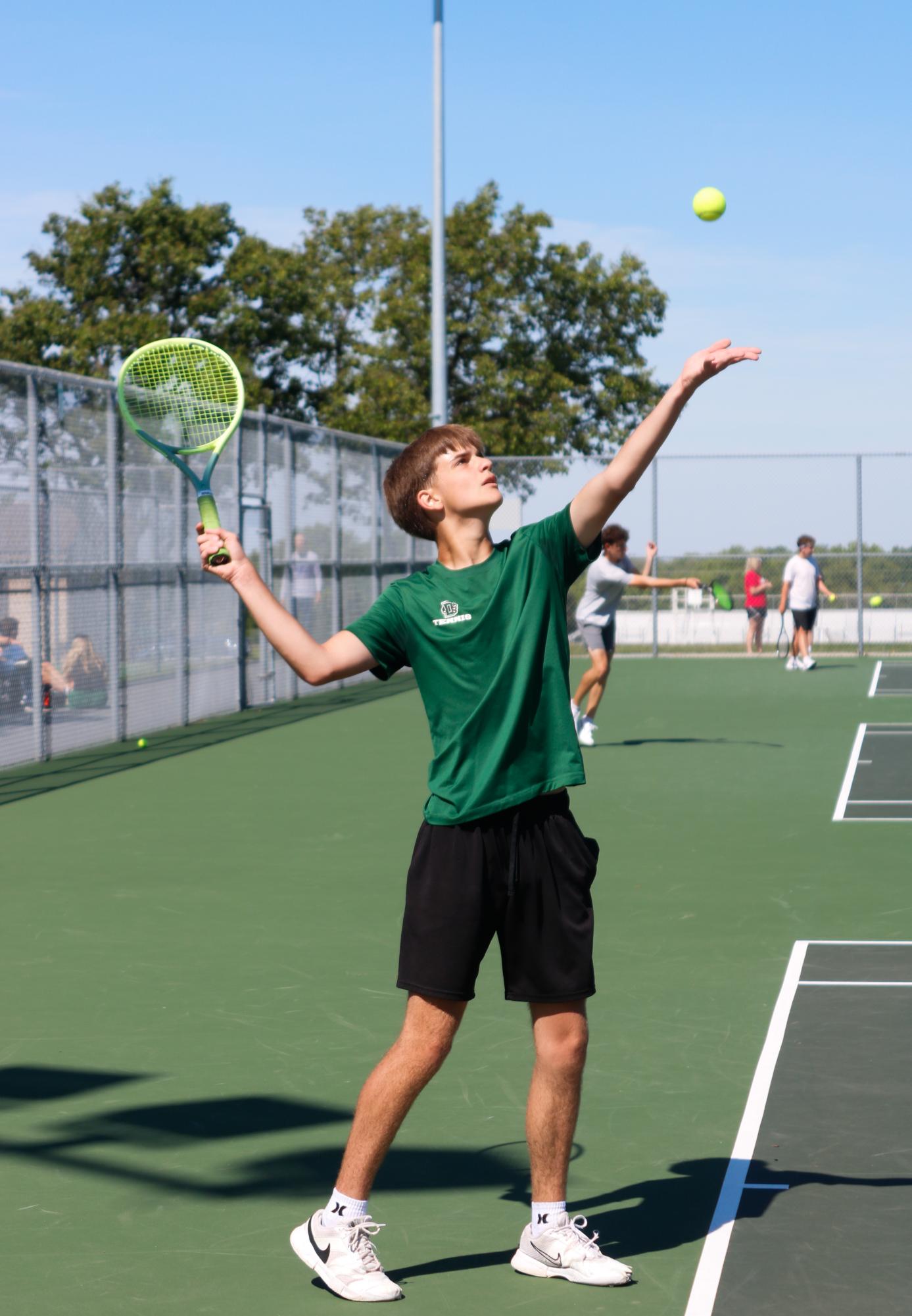 Varsity Tennis League Match (Photos by Abbie Villarreal)
