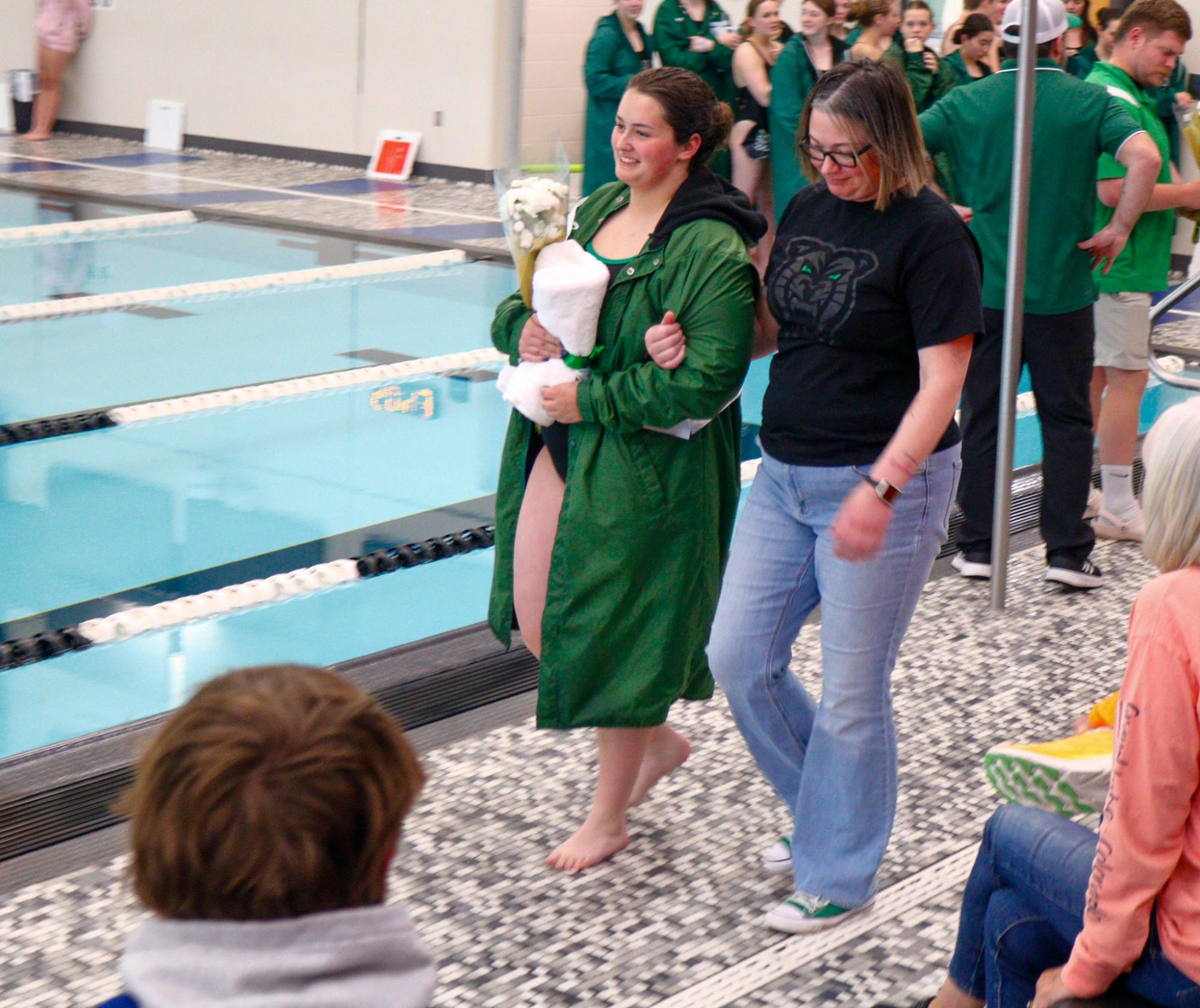 Senior night swim (Photos by Kena Carter)