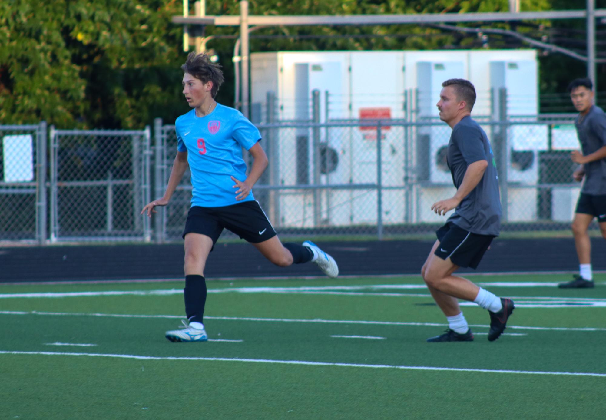 Boys varsity soccer vs. Alumni game (Photos by Delainey Stephenson)