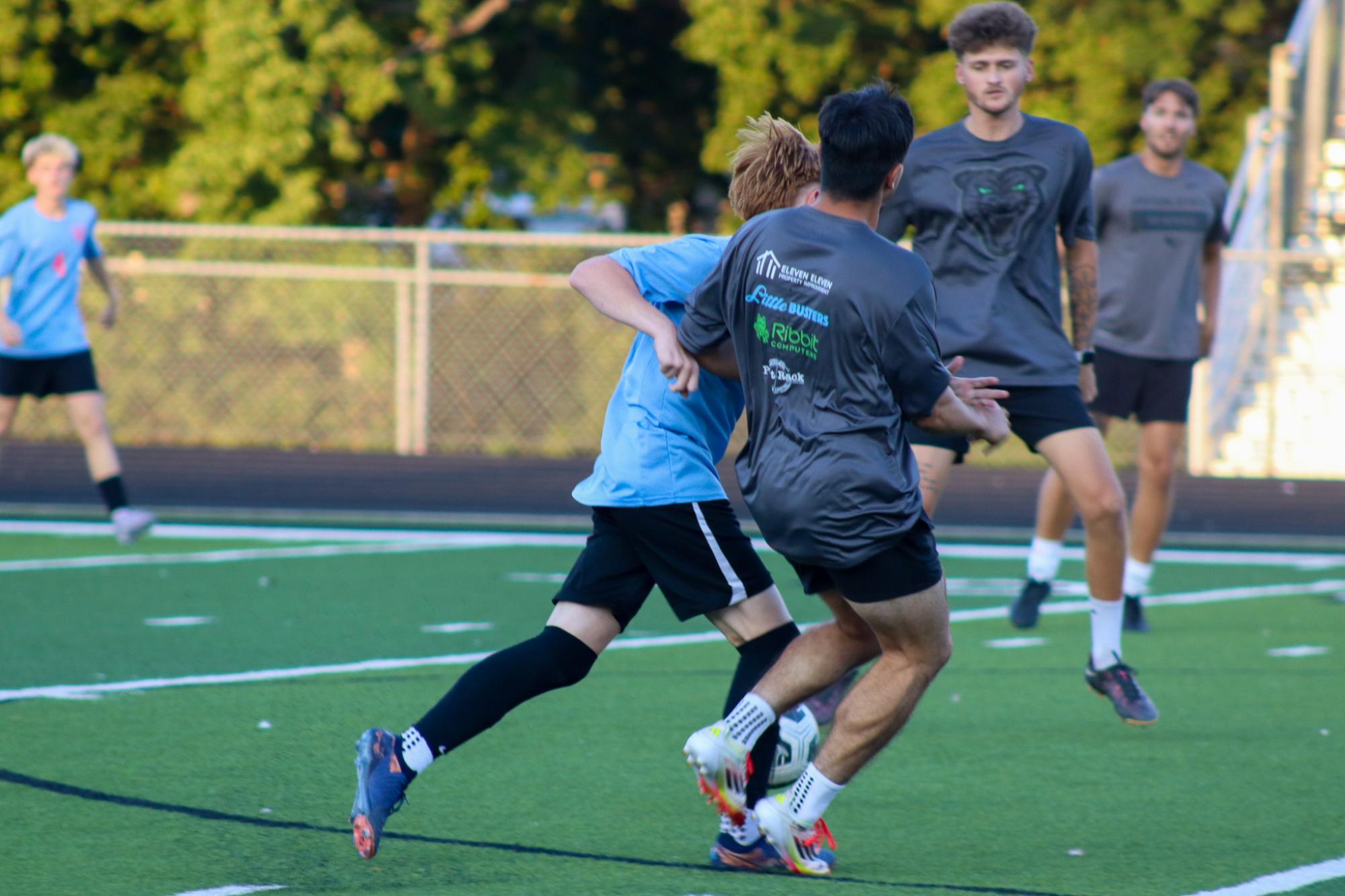 Boys varsity soccer vs. Alumni game (Photos by Delainey Stephenson)