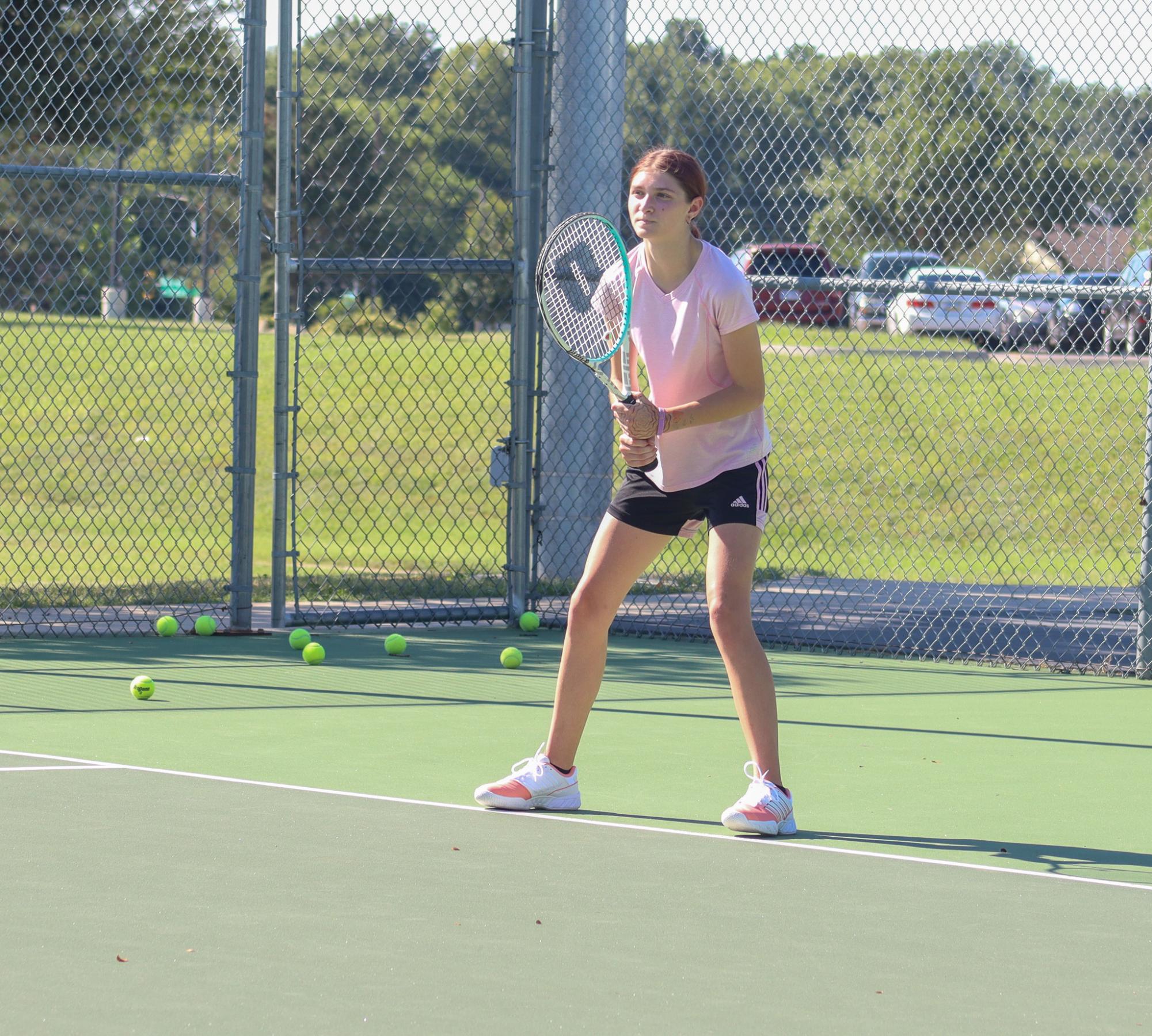 Girls Tennis Practice (Photos by Janie Simard)