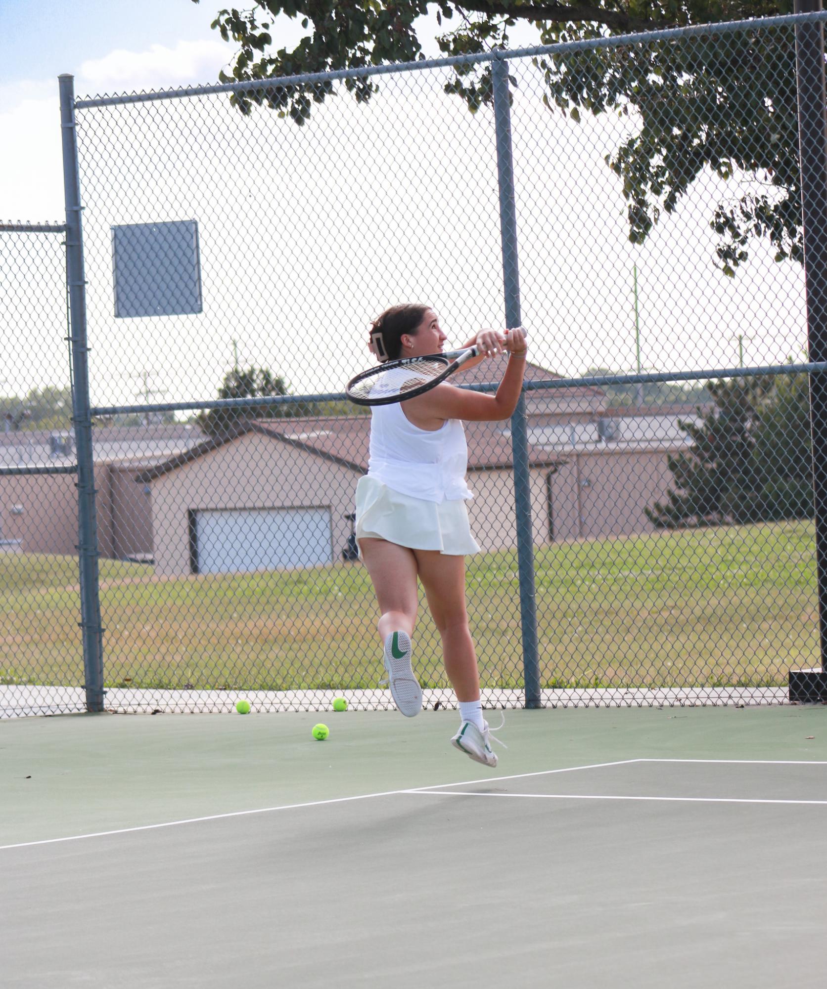 Girls tennis practice (Photos by Ava Mbawuike)