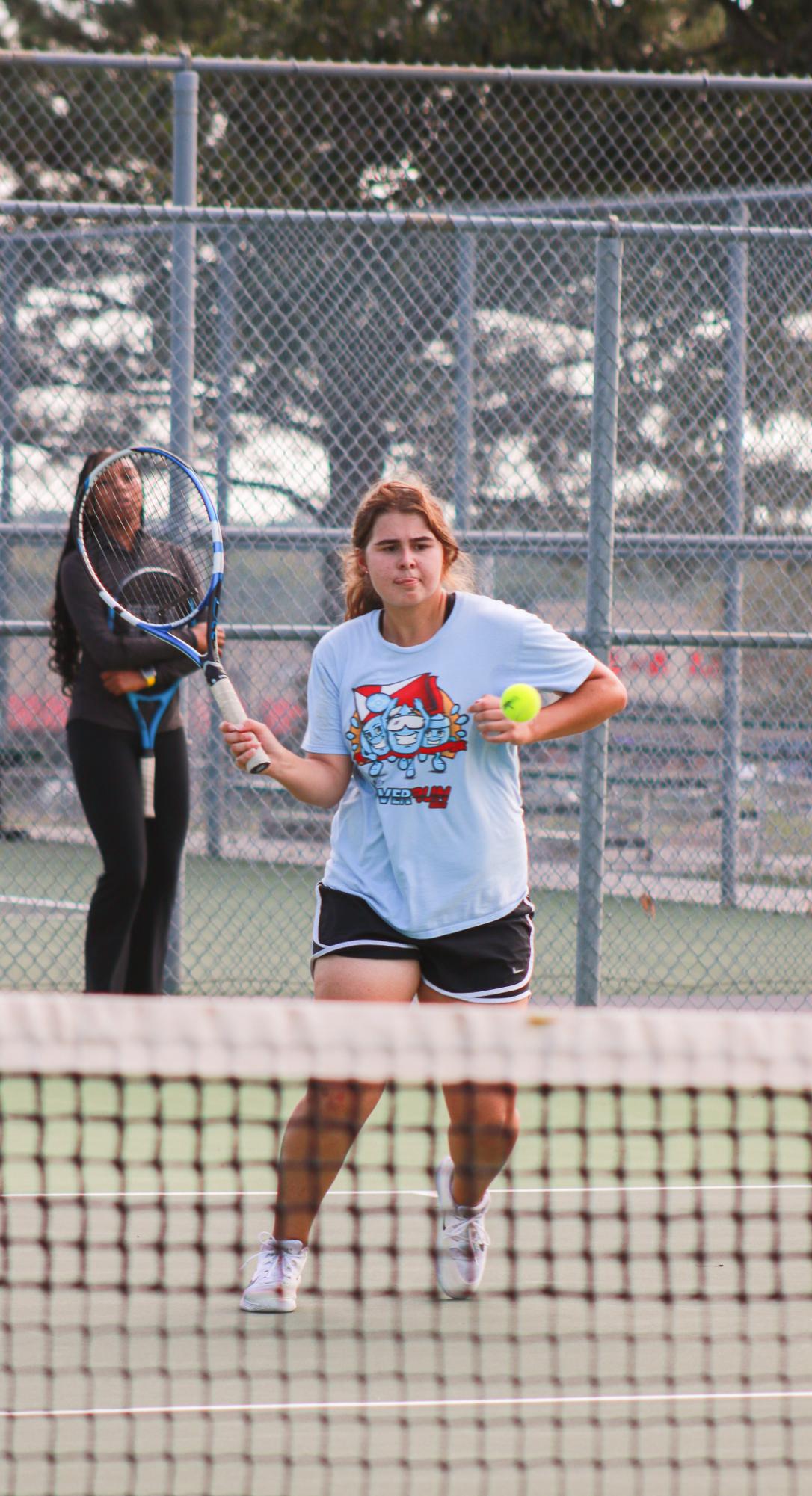 Girls tennis practice (Photos by Ava Mbawuike)