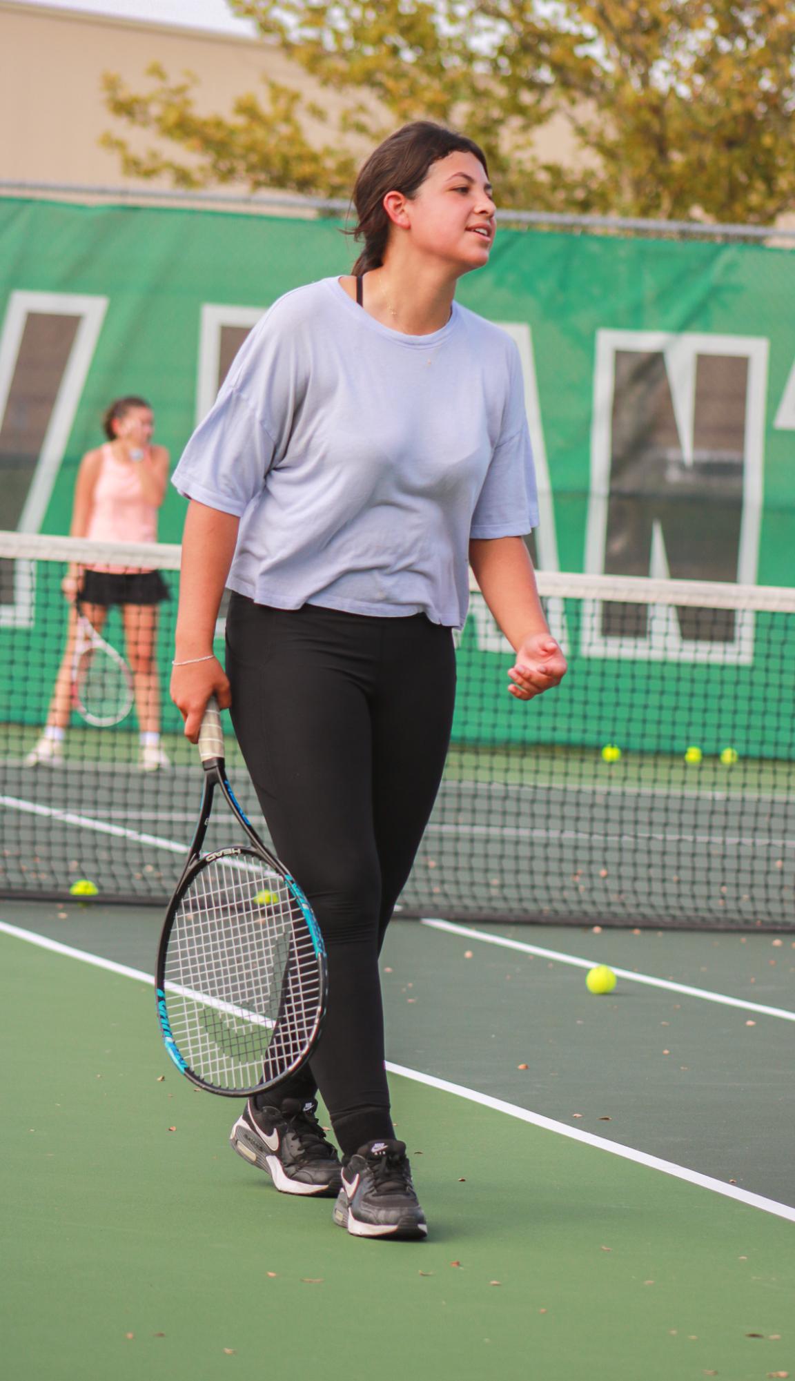 Girls tennis practice (Photos by Ava Mbawuike)