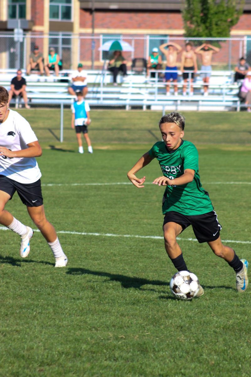 Playing running with ball