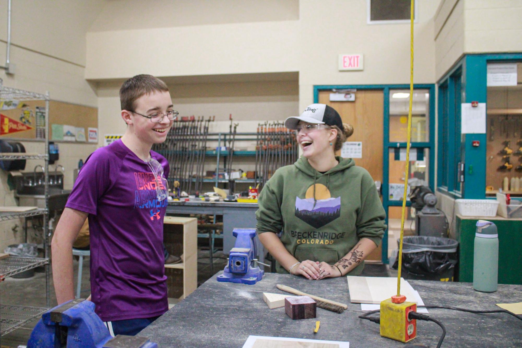 Industrial Arts Class works on Clipboards (Photos by Kaelyn Kissack)