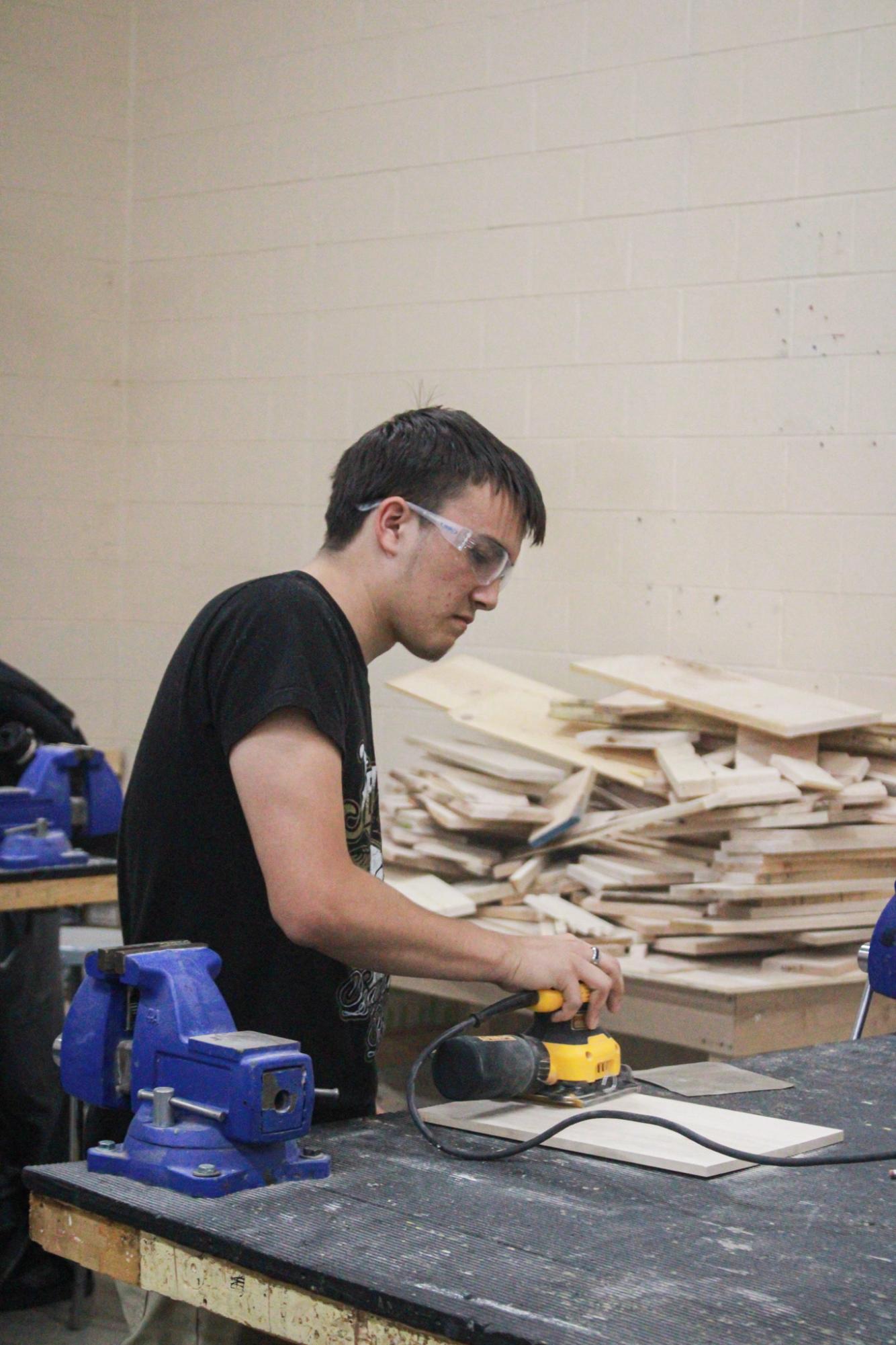 Industrial Arts Class works on Clipboards (Photos by Kaelyn Kissack)