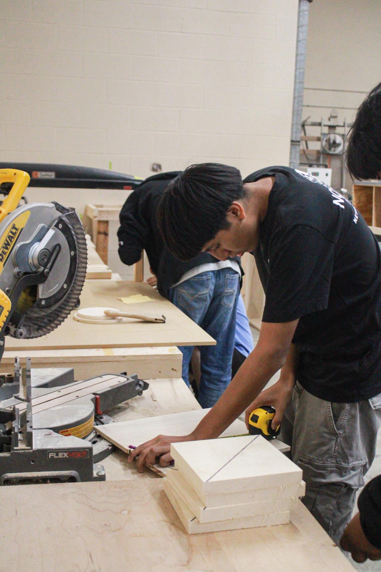 Industrial Arts Class works on Clipboards (Photos by Kaelyn Kissack)