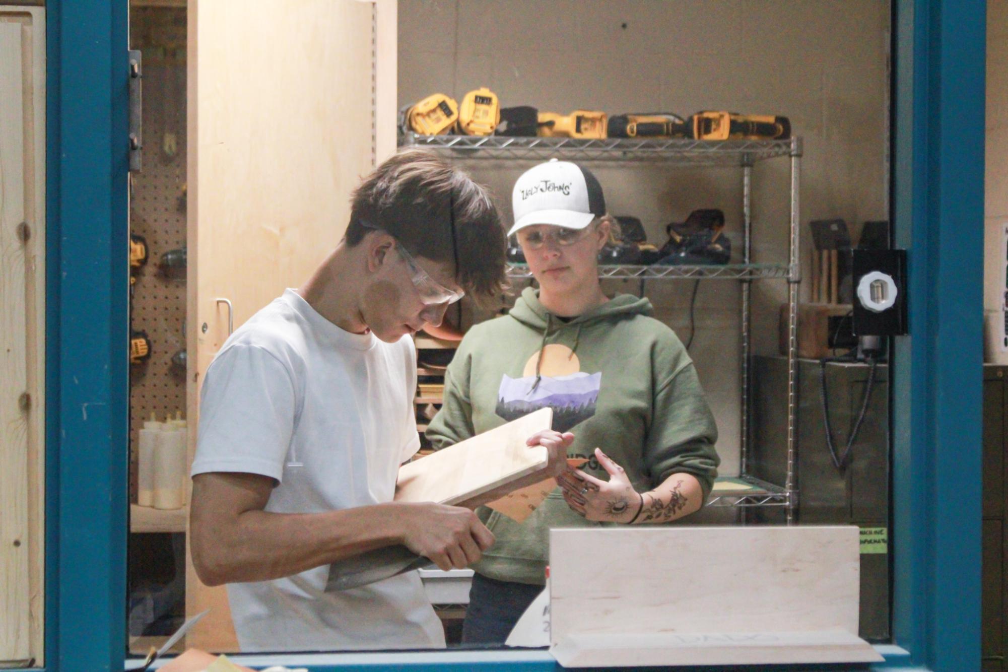 Industrial Arts Class works on Clipboards (Photos by Kaelyn Kissack)
