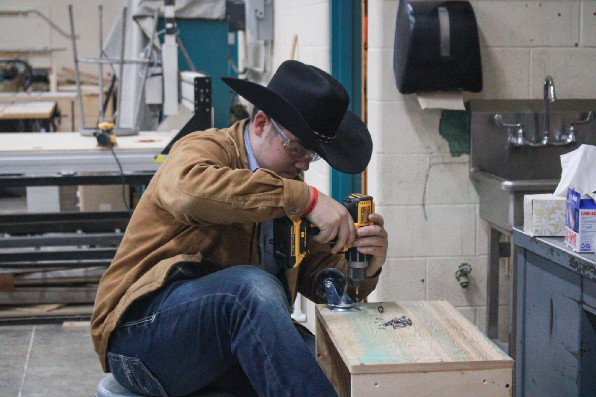 Industrial Arts Class works on Clipboards (Photos by Kaelyn Kissack)