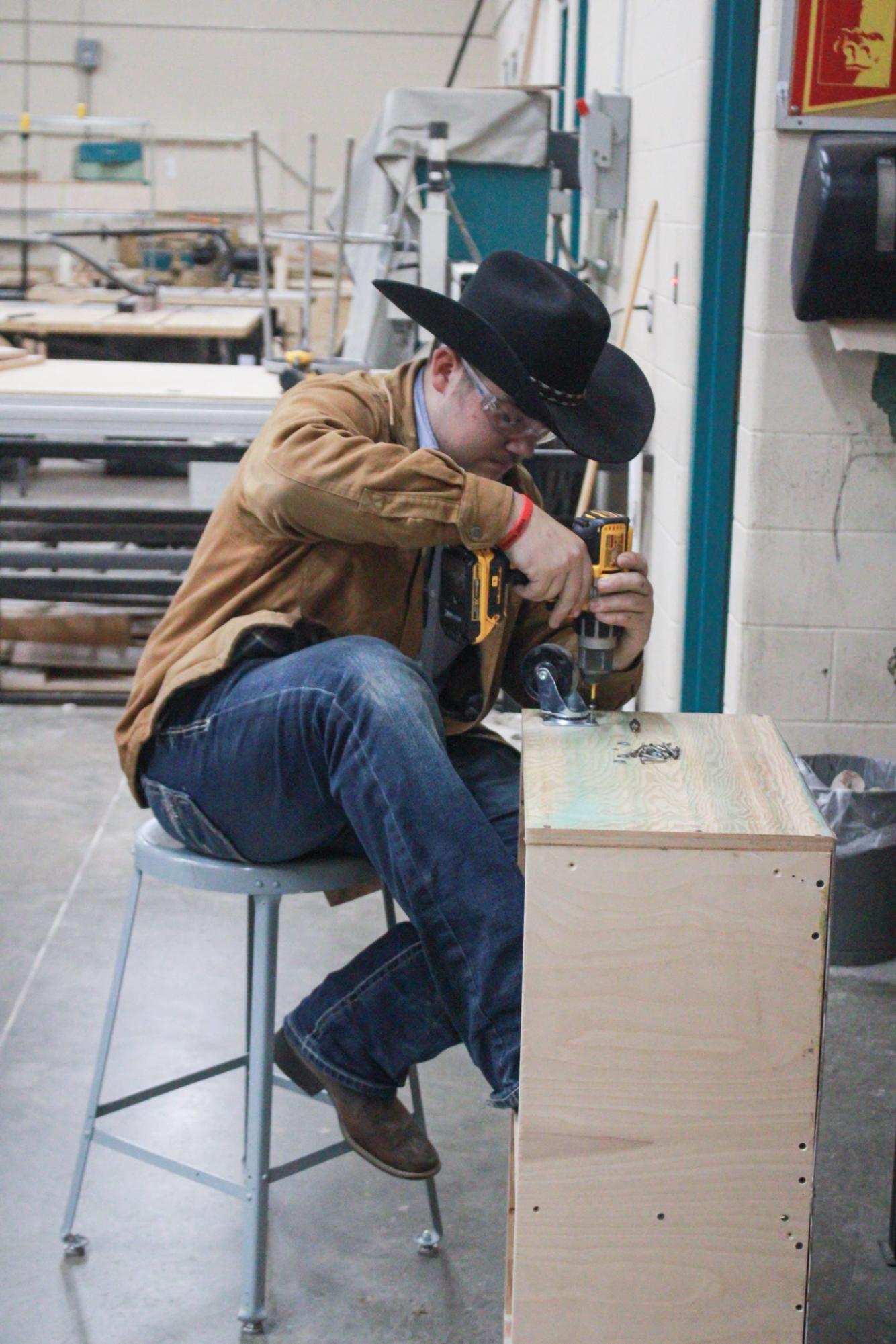 Industrial Arts Class works on Clipboards (Photos by Kaelyn Kissack)