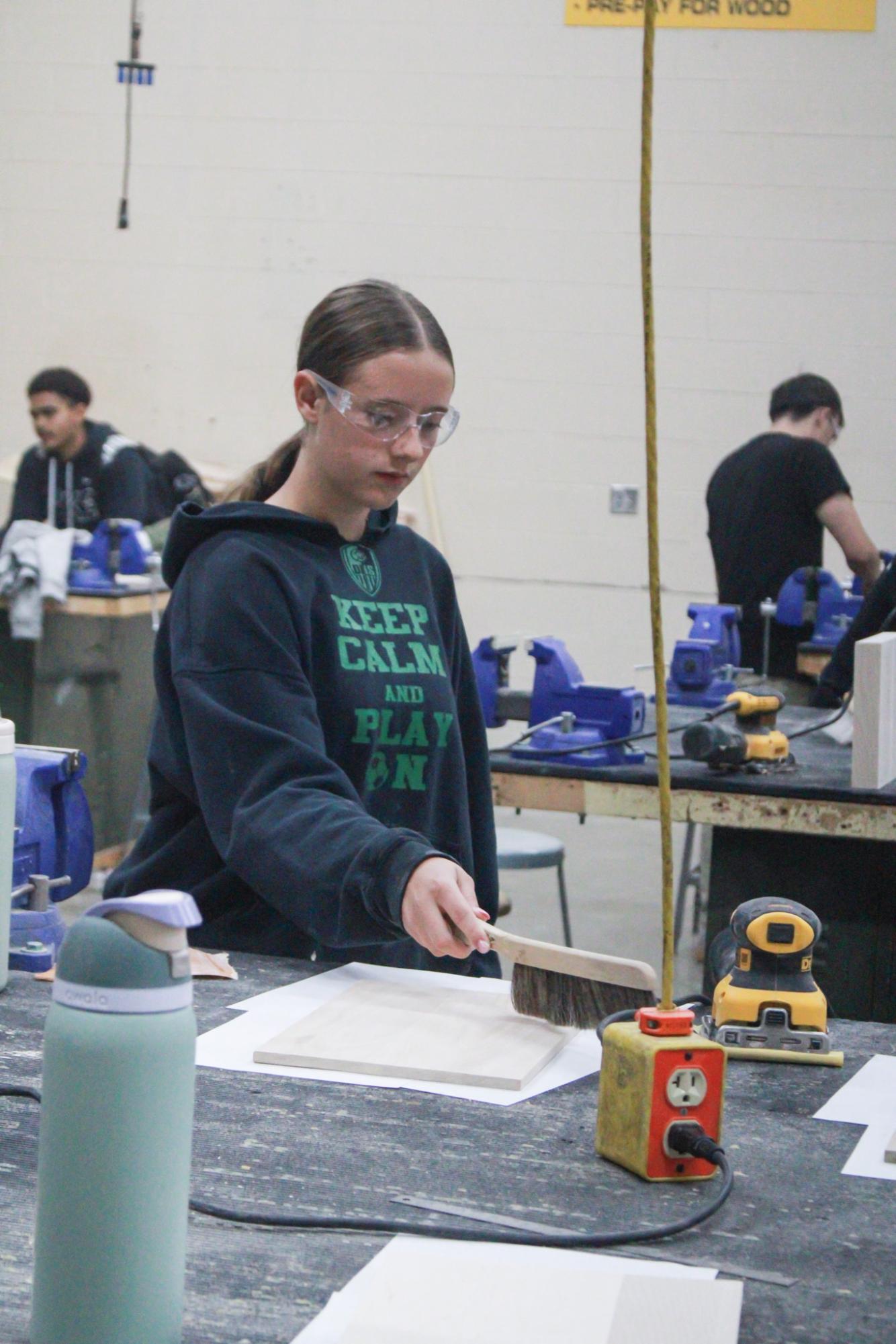 Industrial Arts Class works on Clipboards (Photos by Kaelyn Kissack)