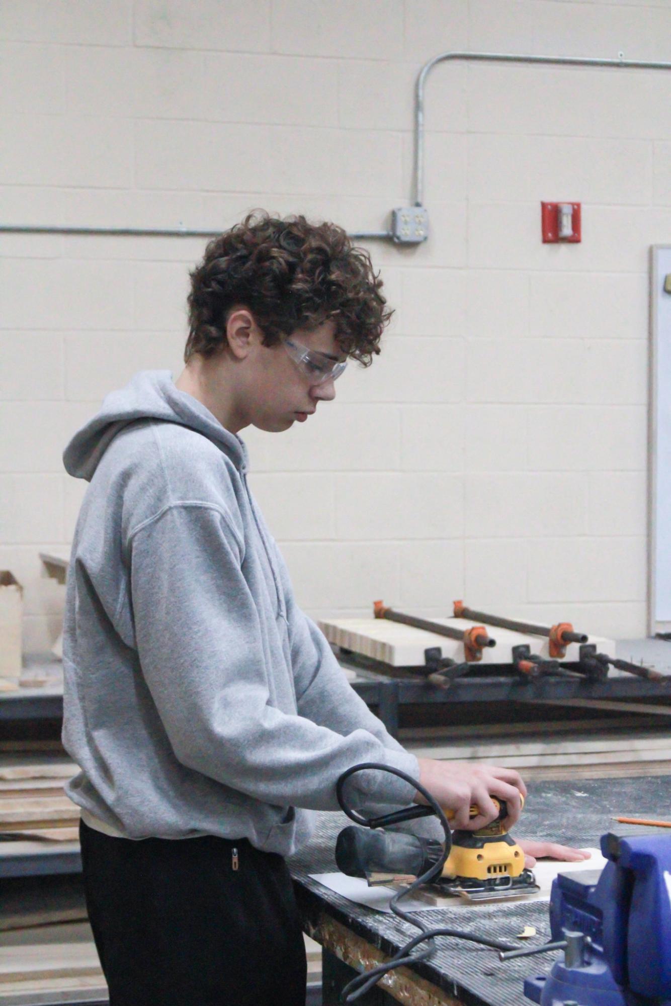 Industrial Arts Class works on Clipboards (Photos by Kaelyn Kissack)