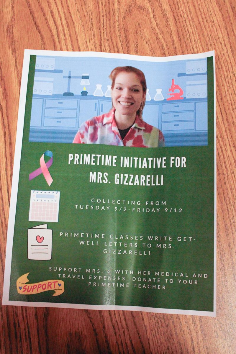 Poster for Mrs. Gizzarelli's PrimeTime fundraiser