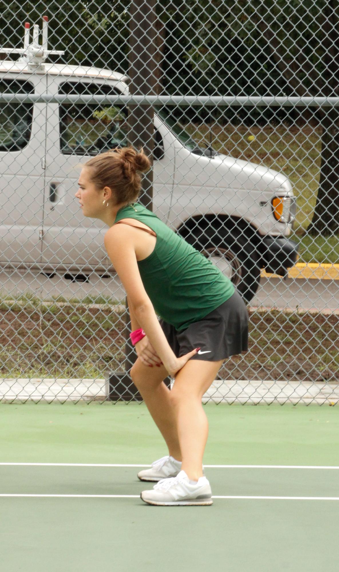 Girls varsity tennis warms up (Photos by Brianna Santillan)